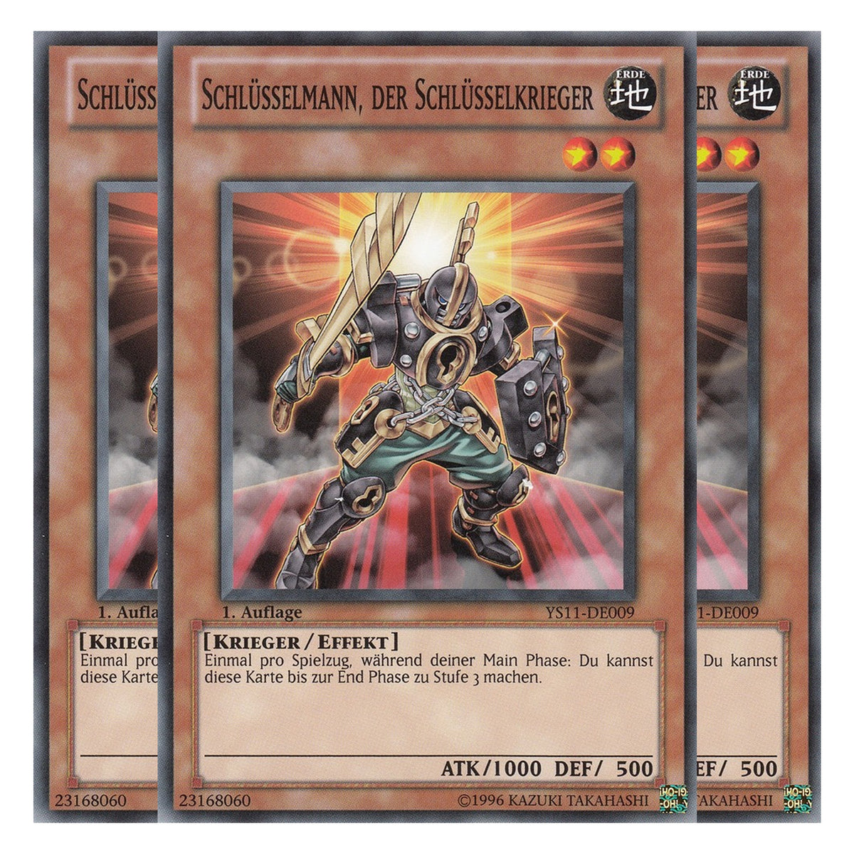 Schlüsselmann, der Schlüsselkrieger - YS11-DE009 - Common - Deutsch - 1. Auflage - Starter Deck: Dawn of the Xyz - Playset (3 Kopien)