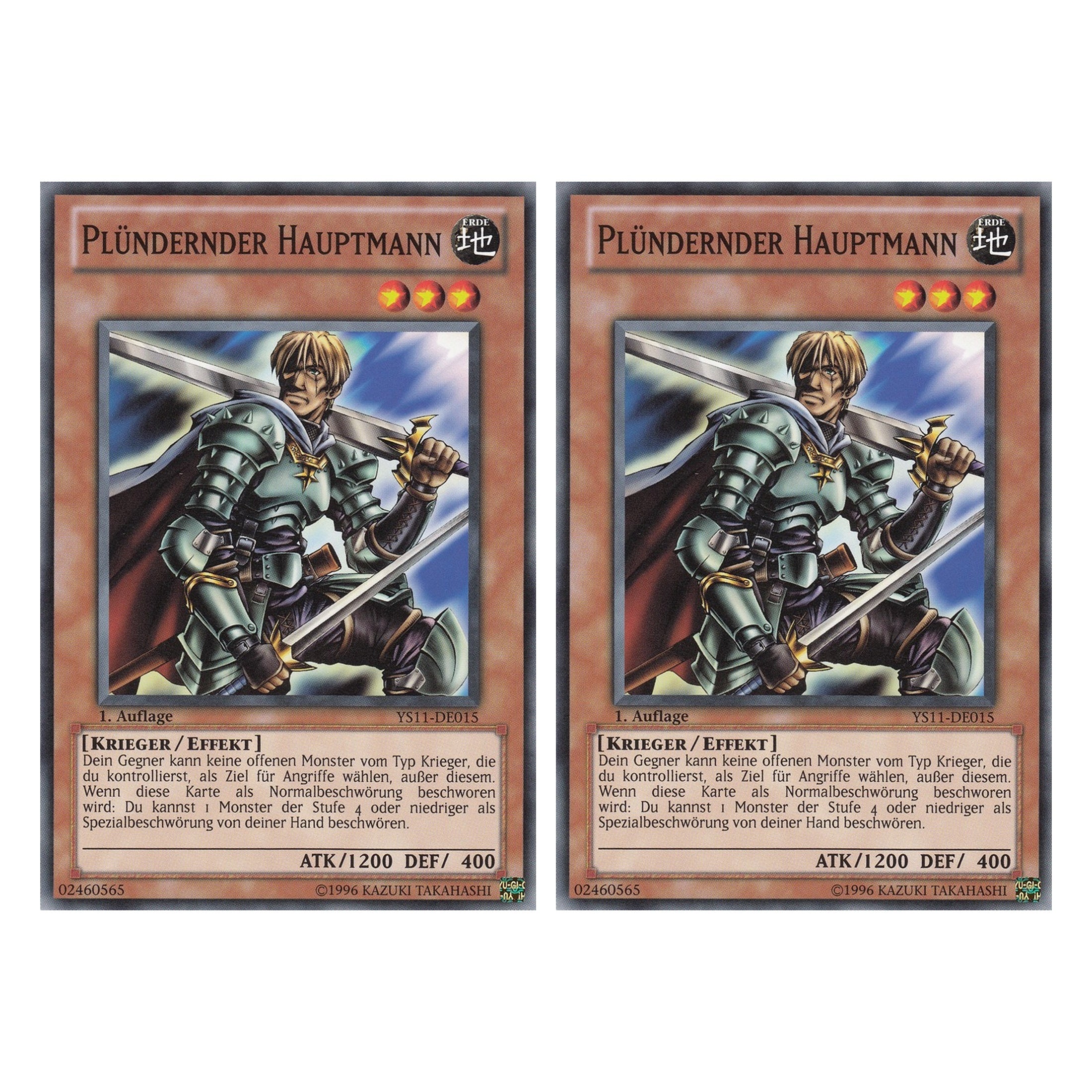 Plündernder Hauptmann - YS11-DE015 - Common - Deutsch - 1. Auflage - Starter Deck: Dawn of the Xyz - Duo Set (2 Stück) - Yugioh
