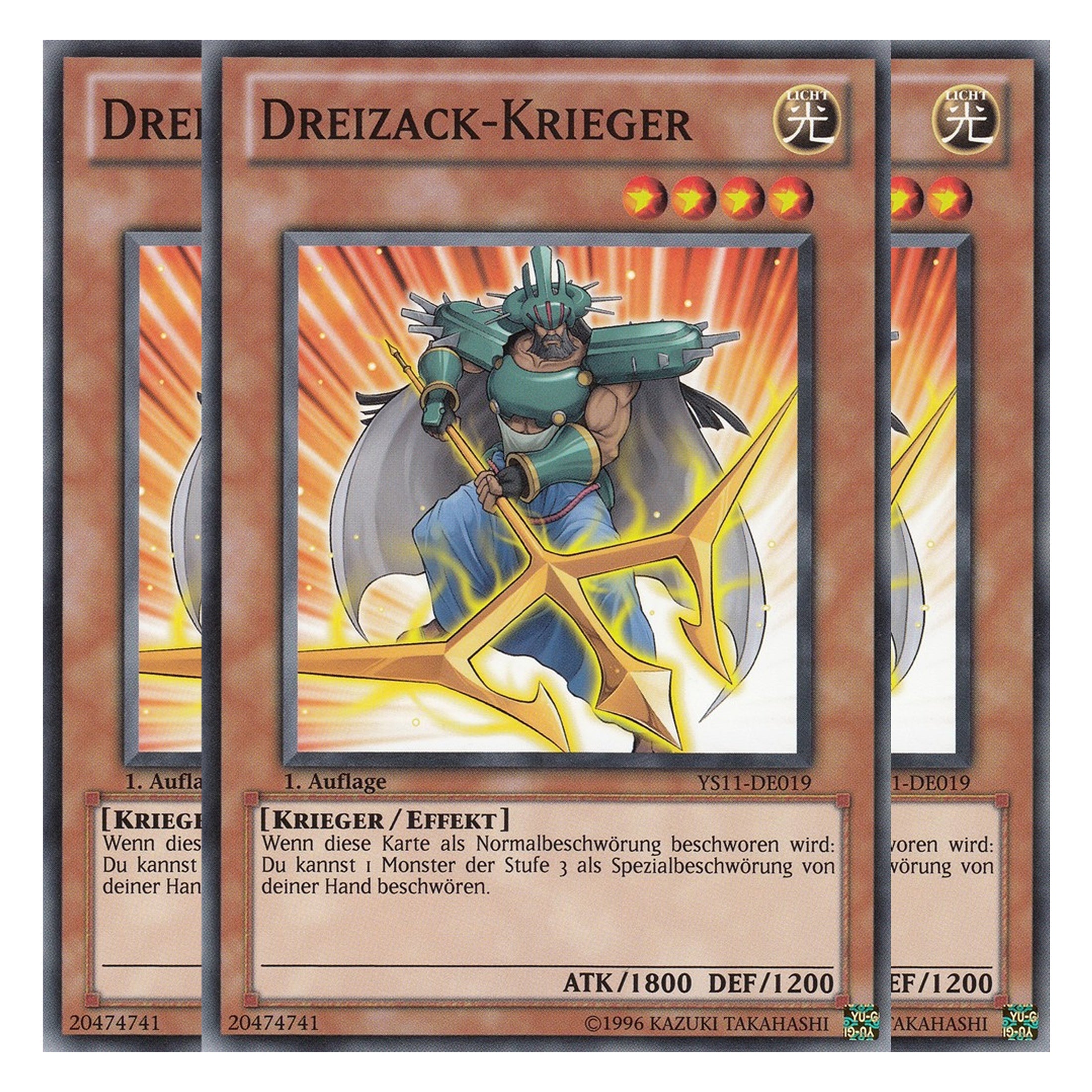 Dreizack-Krieger - YS11-DE019 - Common - Deutsch - 1. Auflage - Starter Deck: Dawn of the Xyz - Playset (3 Kopien)