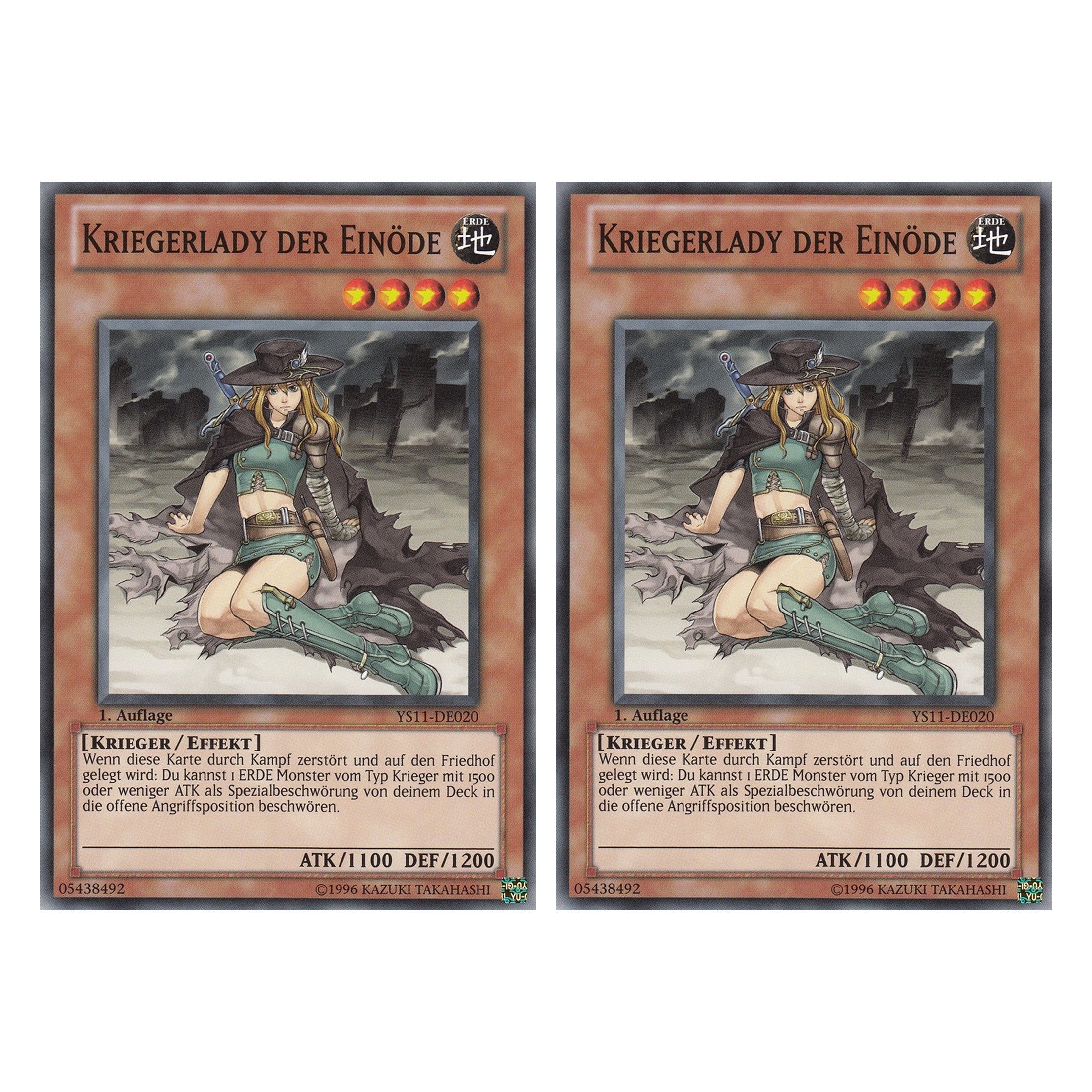 Kriegerlady der Einöde - YS11-DE020 - Common - Deutsch - 1. Auflage - Starter Deck: Dawn of the Xyz - Duo Set (2 Stück) - Yugioh