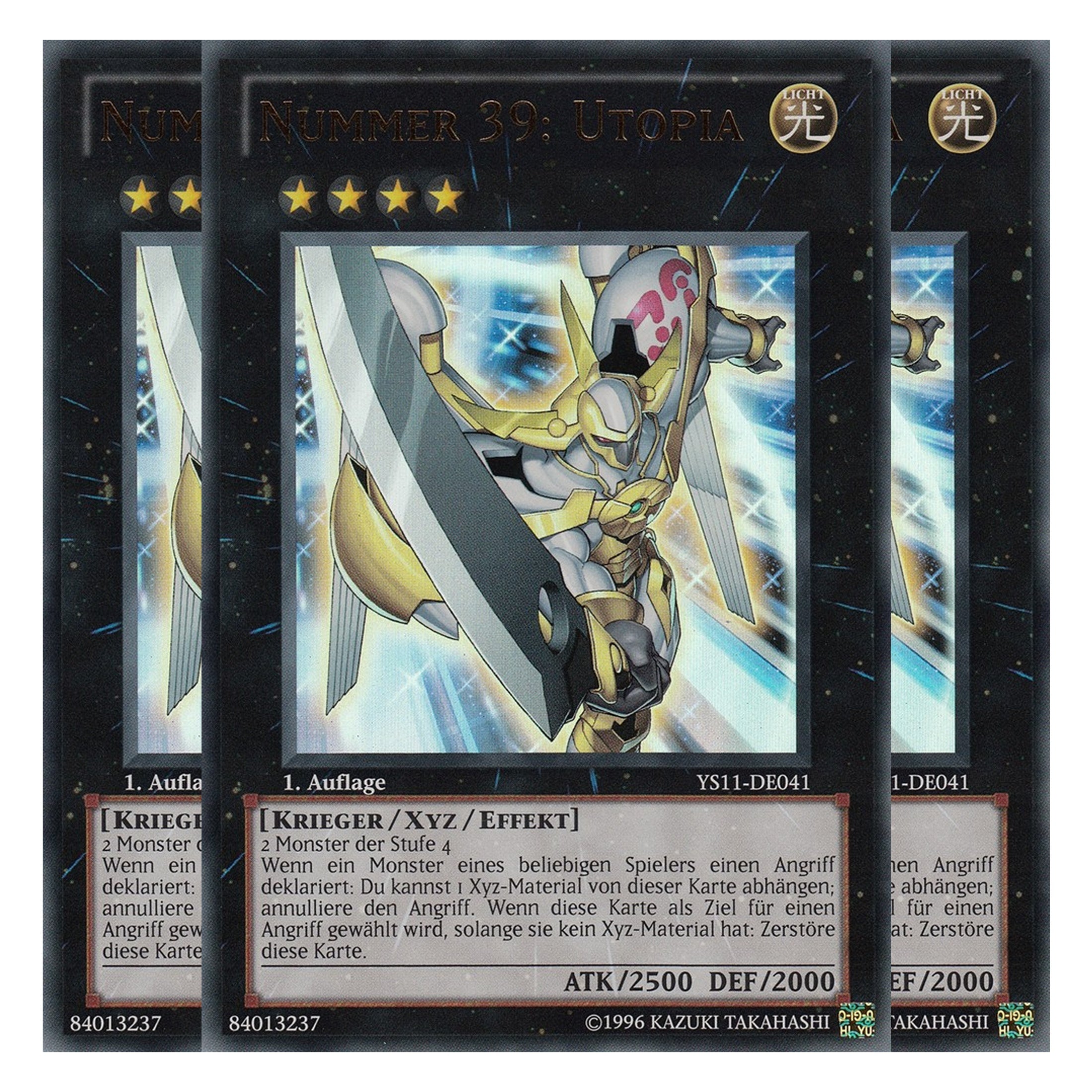 Nummer 39: Utopia - YS11-DE041 - Ultra Rare - Deutsch - 1. Auflage - Starter Deck: Dawn of the Xyz - Playset (3 Kopien)