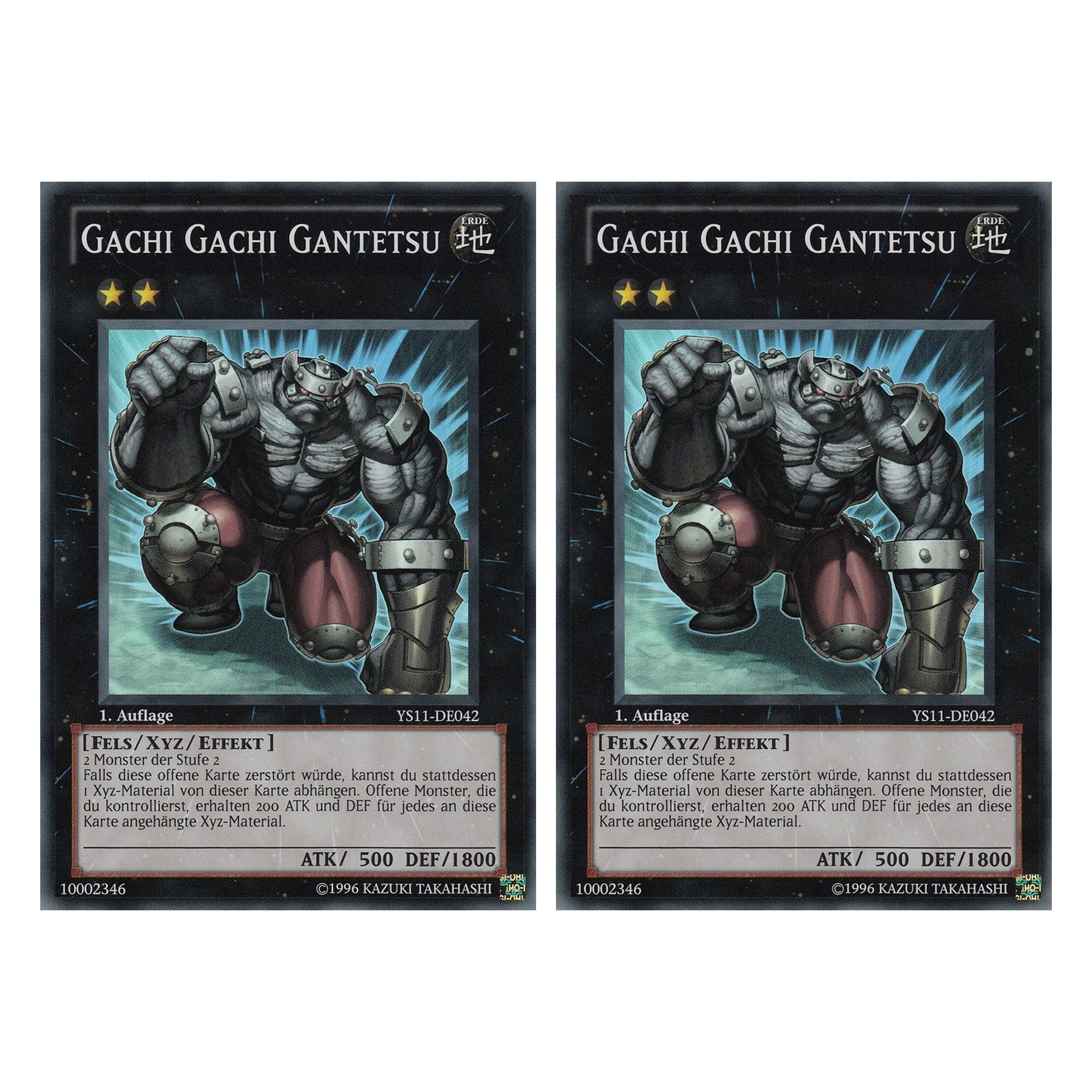 Gachi Gachi Gantetsu - YS11-DE042 - Super Rare - Deutsch - 1. Auflage - Starter Deck: Dawn of the Xyz - Duo Set (2 Stück) - Yugioh