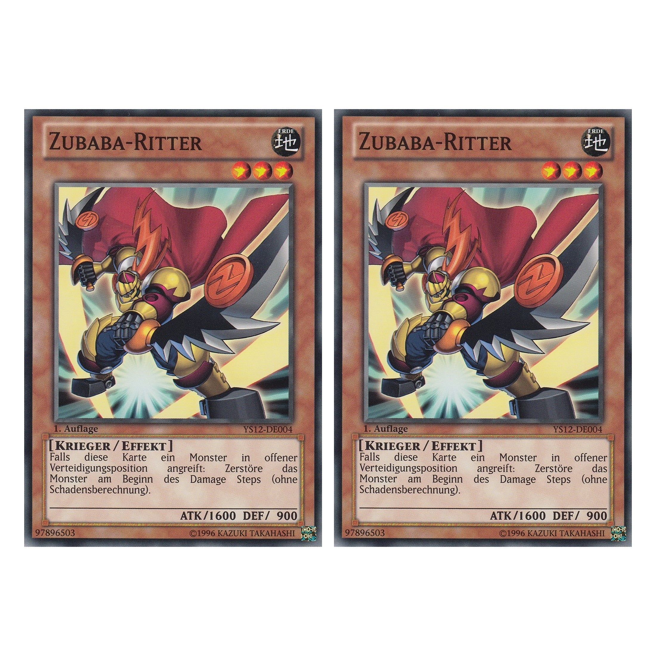 Zubaba-Ritter - YS12-DE004 - Common - Deutsch - 1. Auflage - Starter Deck: Xyz Symphony - Duo Set (2 Stück) - Yugioh