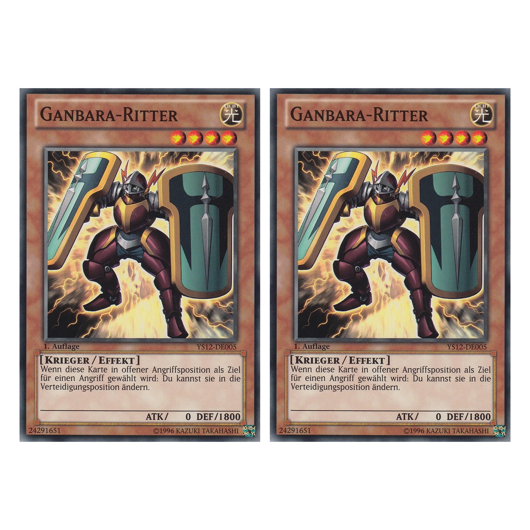 Ganbara-Ritter - YS12-DE005 - Common - Deutsch - 1. Auflage - Starter Deck: Xyz Symphony - Duo Set (2 Stück) - Yugioh