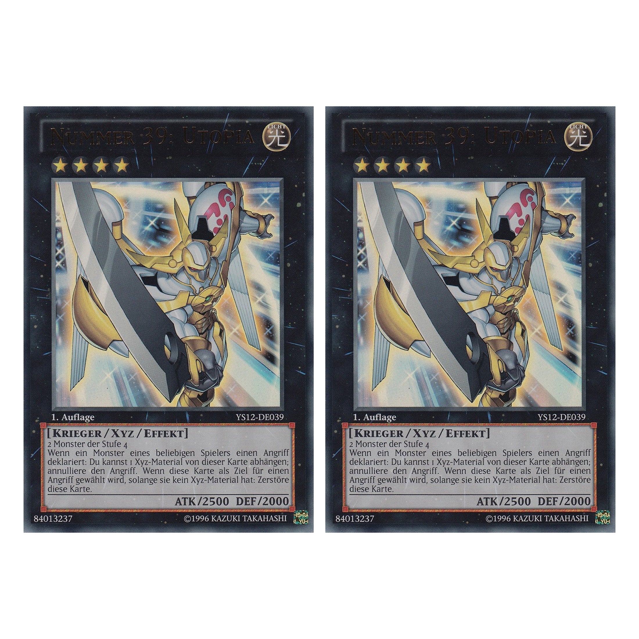 Nummer 39: Utopia - YS12-DE039 - Ultra Rare - Deutsch - 1. Auflage - Starter Deck: Xyz Symphony - Duo Set (2 Stück) - Yugioh