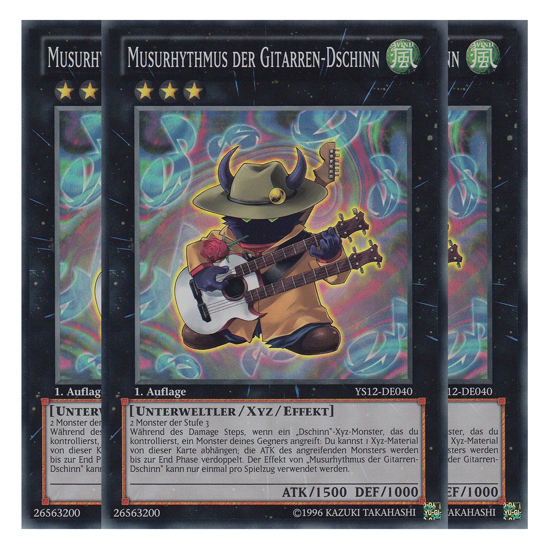 Musurhythmus der Gitarren-Dschinn - YS12-DE040 - Super Rare - Deutsch - 1. Auflage - Starter Deck: Xyz Symphony - Playset (3 Kopien)