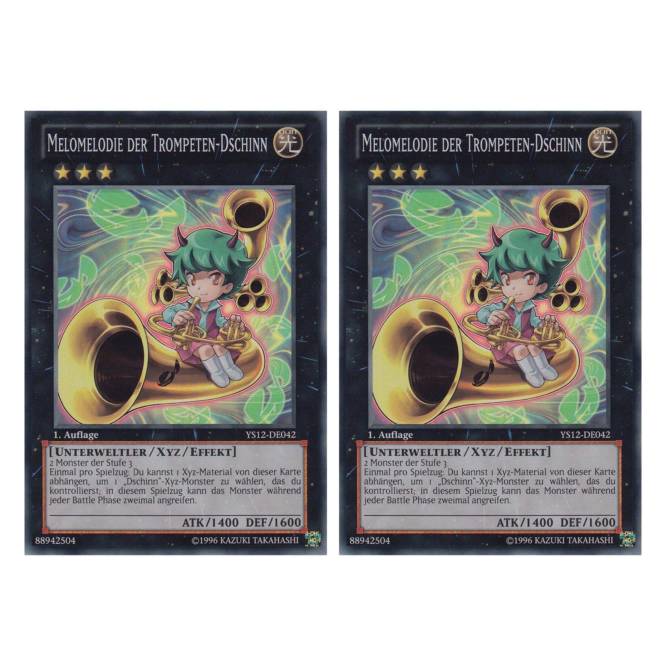 Melomelodie der Trompeten-Dschinn - YS12-DE042 - Super Rare - Deutsch - 1. Auflage - Starter Deck: Xyz Symphony - Duo Set (2 Stück) - Yugioh