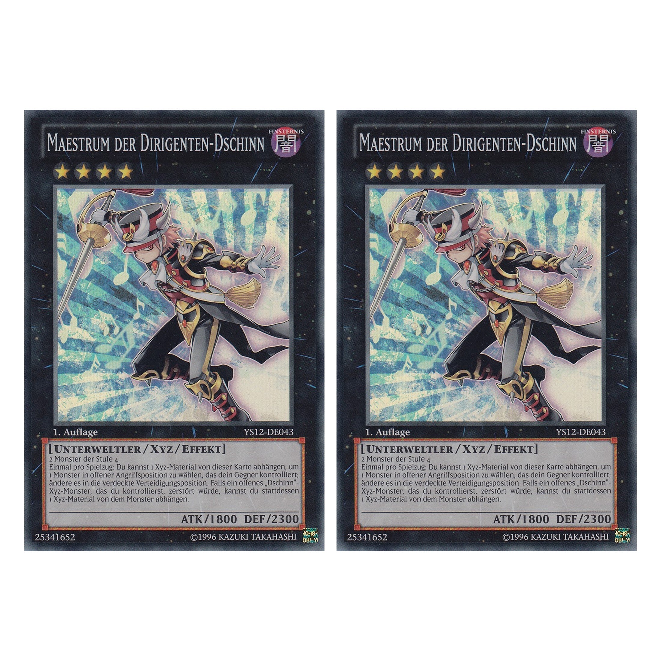 Maestrum der Dirigenten-Dschinn - YS12-DE043 - Super Rare - Deutsch - 1. Auflage - Starter Deck: Xyz Symphony - Duo Set (2 Stück) - Yugioh