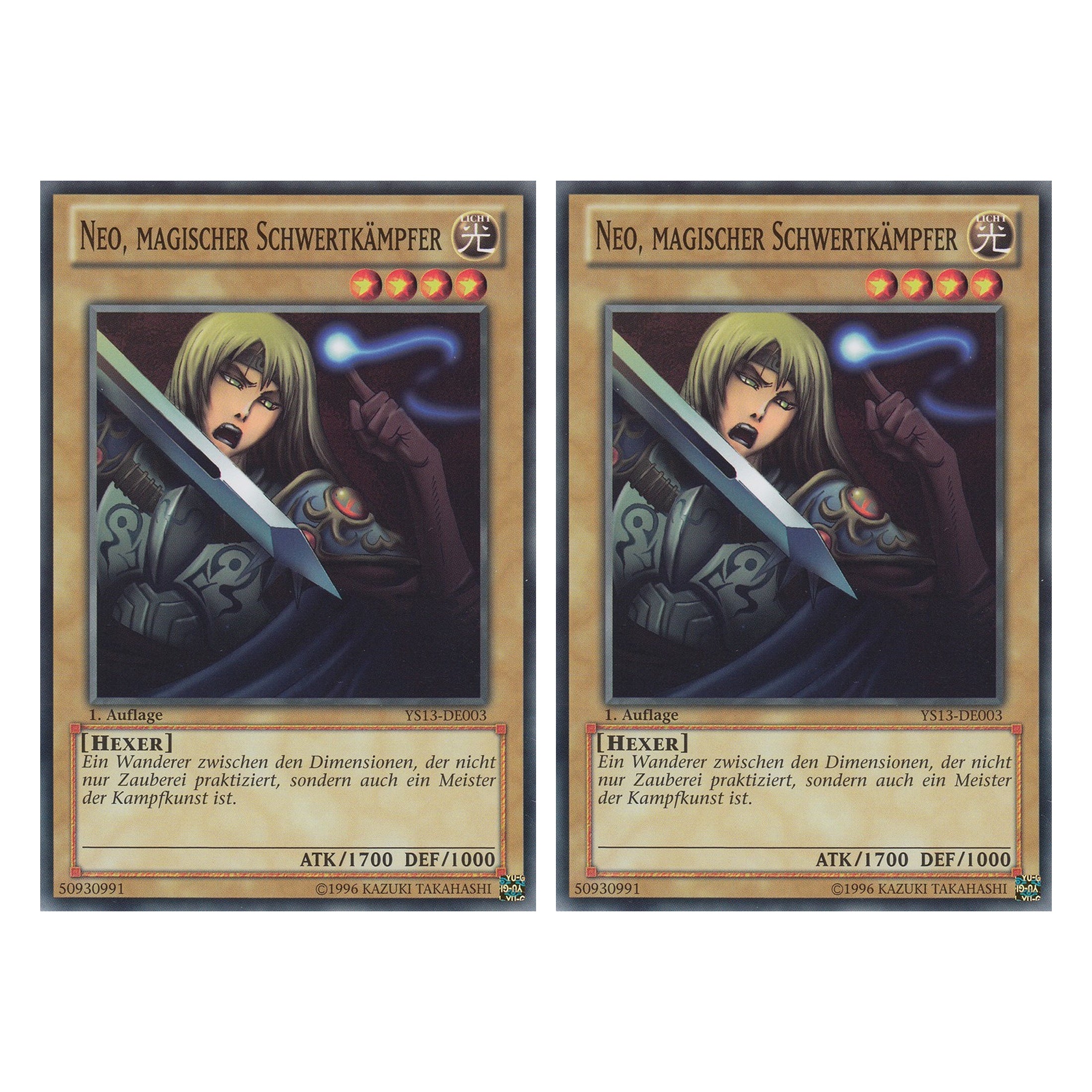 Neo, magischer Schwertkämpfer - YS13-DE003 - Common - Deutsch - 1. Auflage - Super Starter: V for Victory - Duo Set (2 Stück) - Yugioh