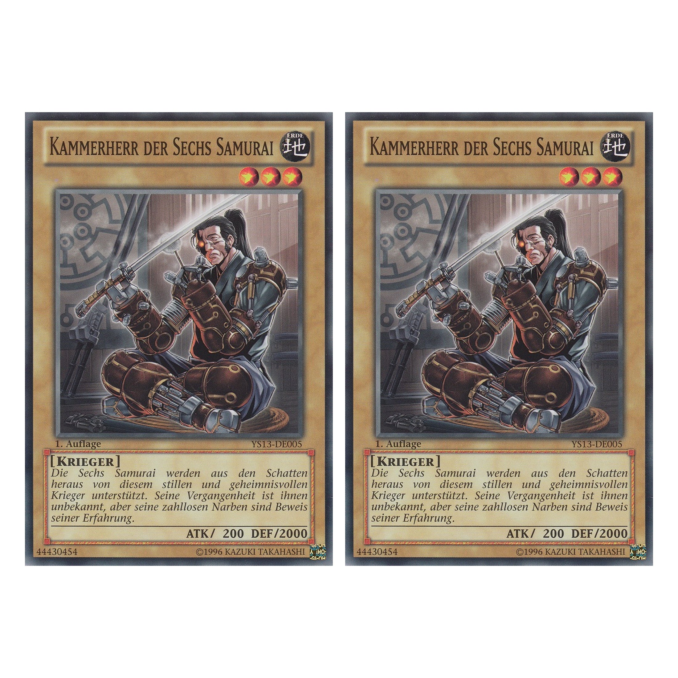 Kammerherr der Sechs Samurai - YS13-DE005 - Common - Deutsch - 1. Auflage - Super Starter: V for Victory - Duo Set (2 Stück) - Yugioh