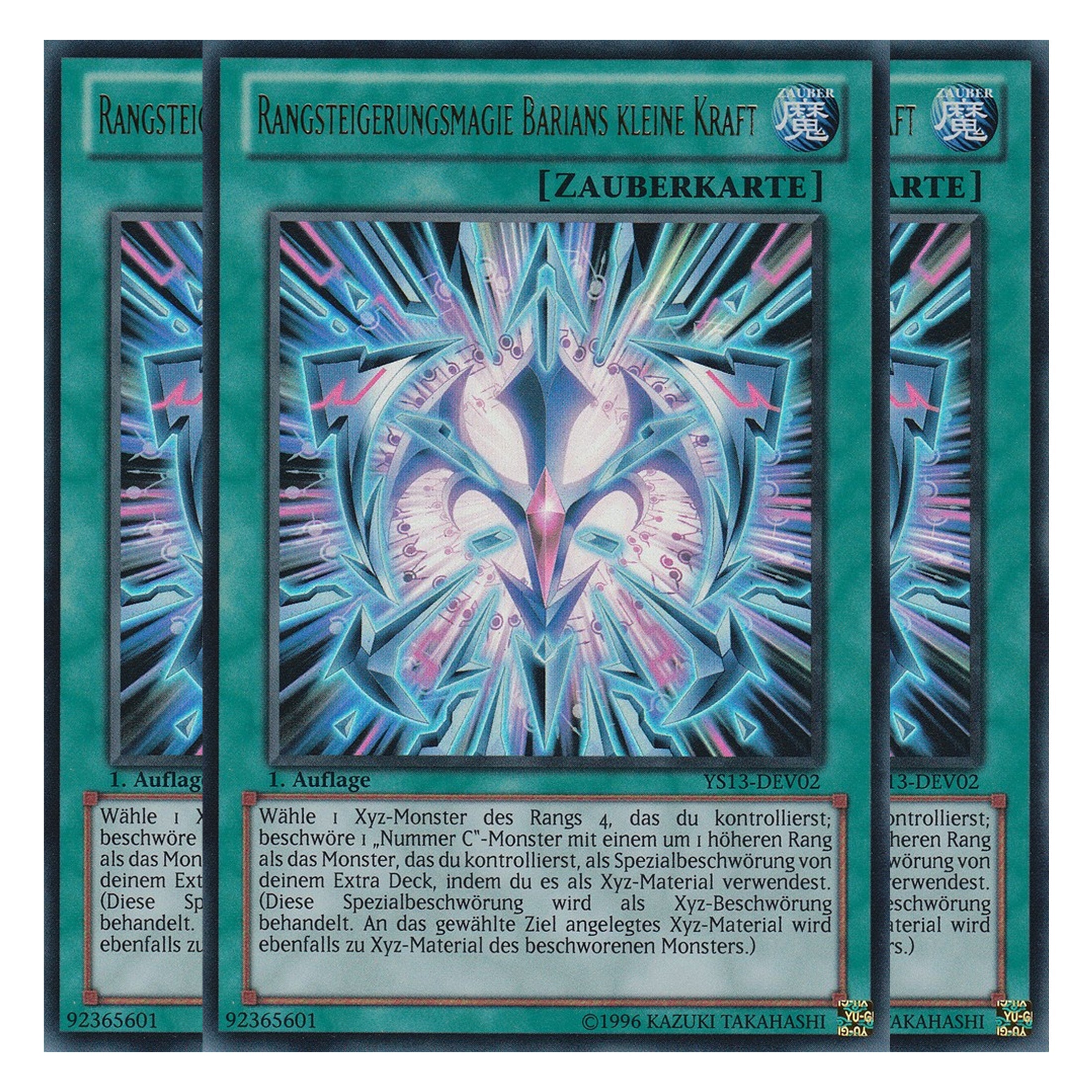 Rangsteigerungsmagie Barians kleine Kraft - YS13-DEV02 - Ultra Rare - Deutsch - 1. Auflage - Super Starter: V for Victory - Playset (3 Kopien)