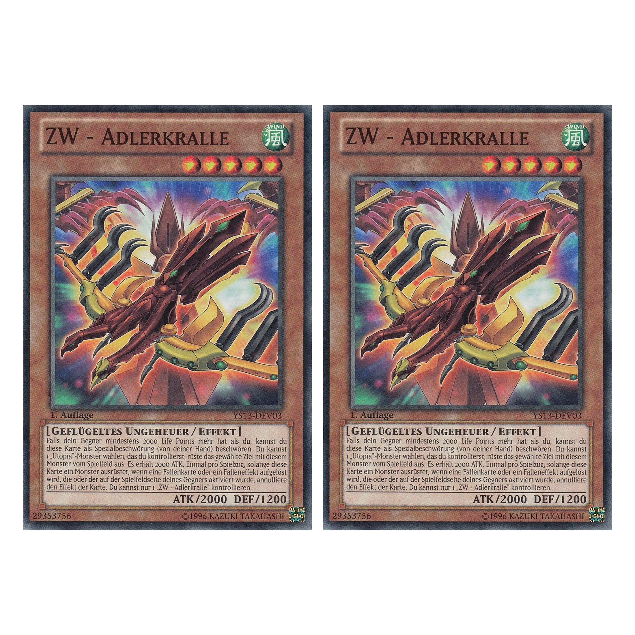 ZW - Adlerkralle - YS13-DEV03 - Common - Deutsch - 1. Auflage - Super Starter: V for Victory - Duo Set (2 Stück) - Yugioh