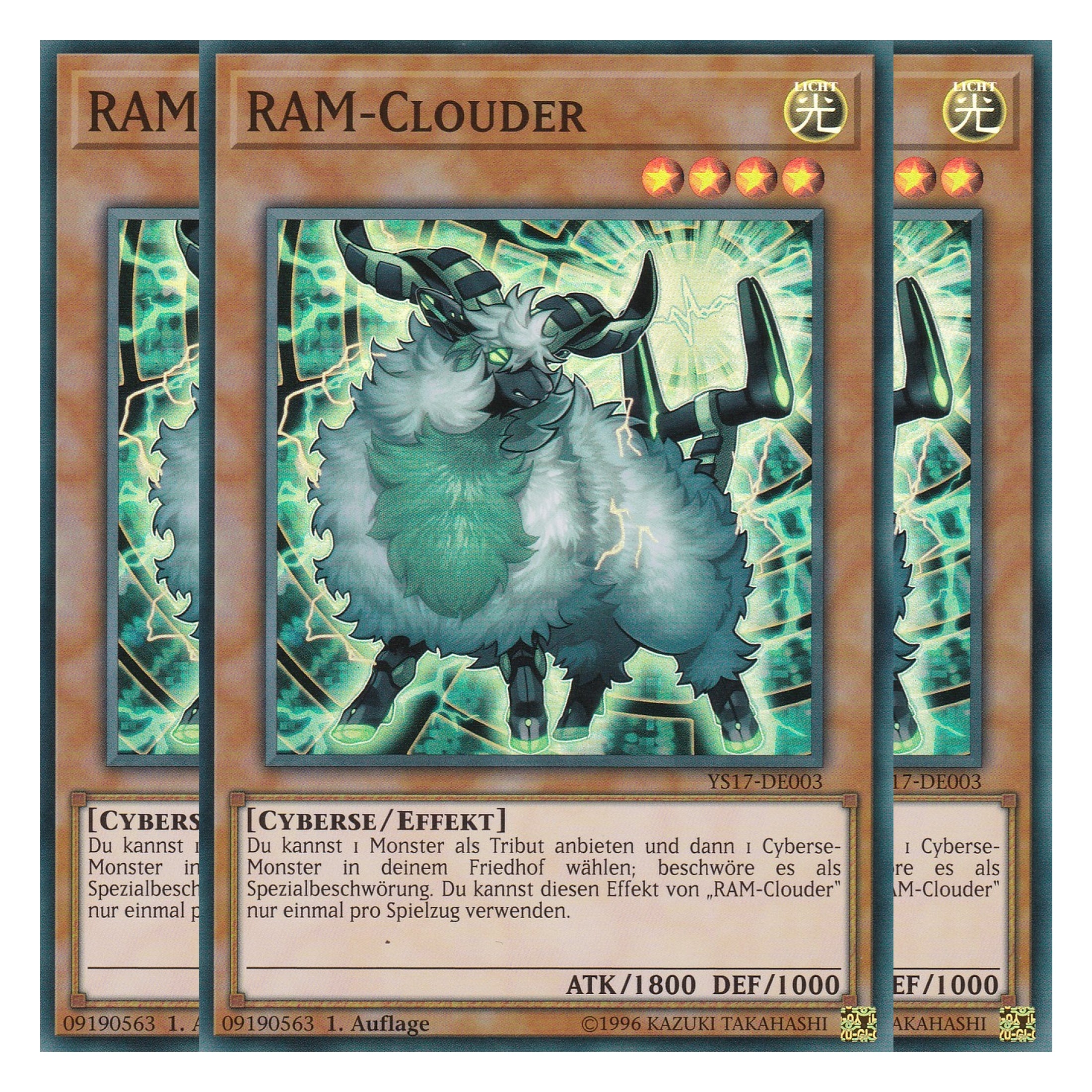 RAM-Clouder - YS17-DE003 - Super Rare - Deutsch - 1. Auflage - Starter Deck: Link Strike - Playset (3 Kopien)