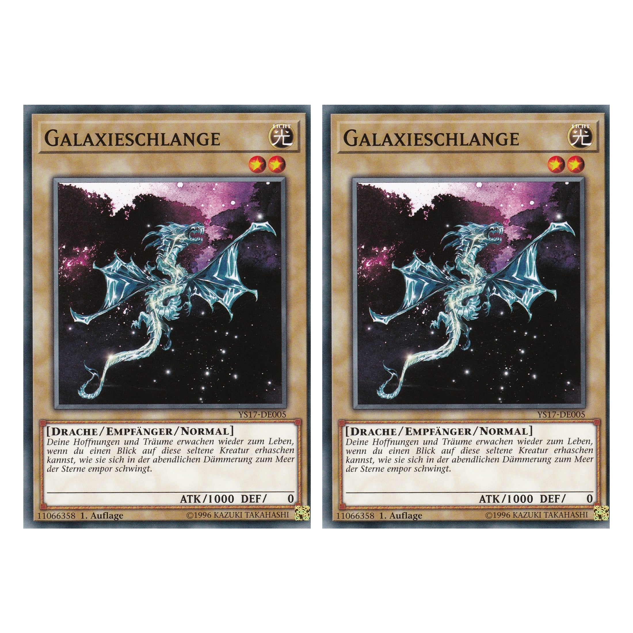 Galaxieschlange - YS17-DE005 - Common - Deutsch - 1. Auflage - Starter Deck: Link Strike - Duo Set (2 Stück) - Yugioh