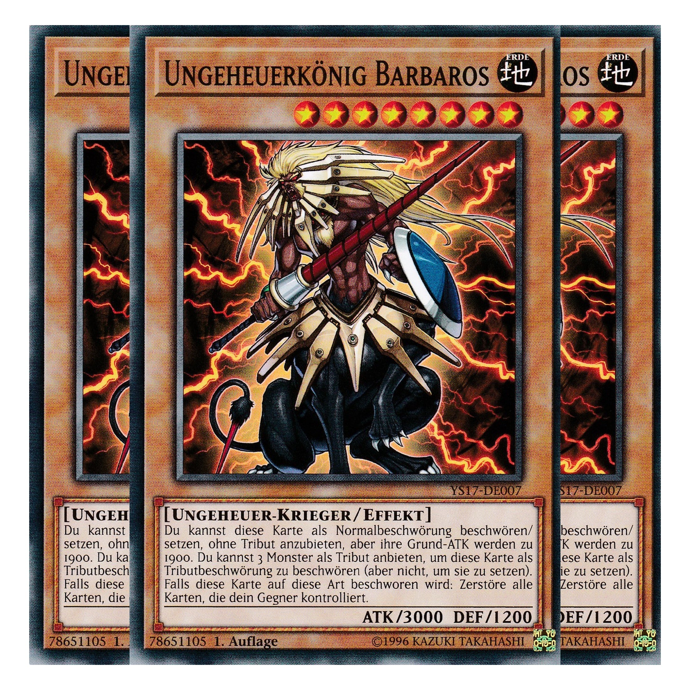 Ungeheuerkönig Barbaros - YS17-DE007 - Common - Deutsch - 1. Auflage - Starter Deck: Link Strike - Playset (3 Kopien)