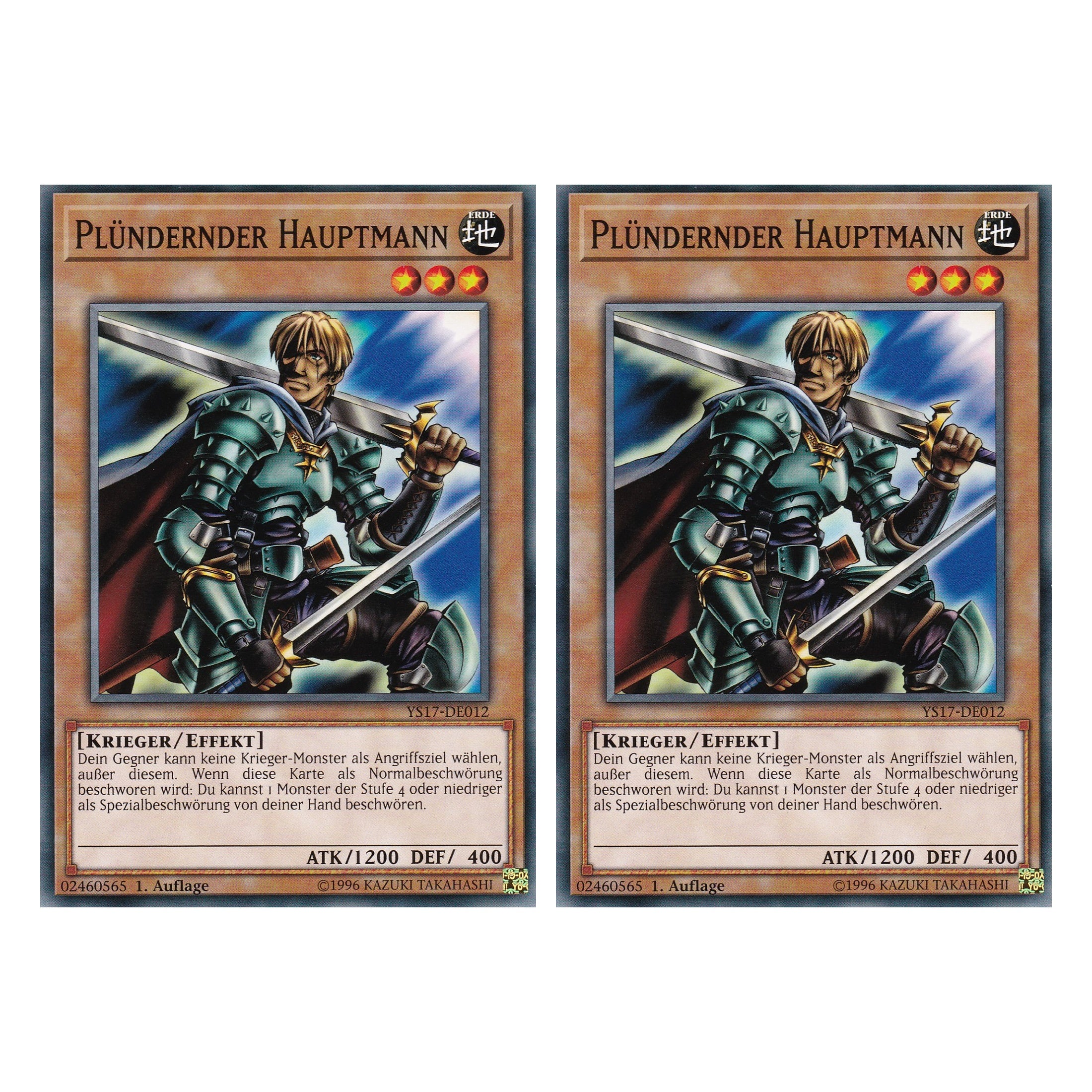 Plünderner Hauptmann - YS17-DE012 - Common - Deutsch - 1. Auflage - Starter Deck: Link Strike - Duo Set (2 Stück) - Yugioh
