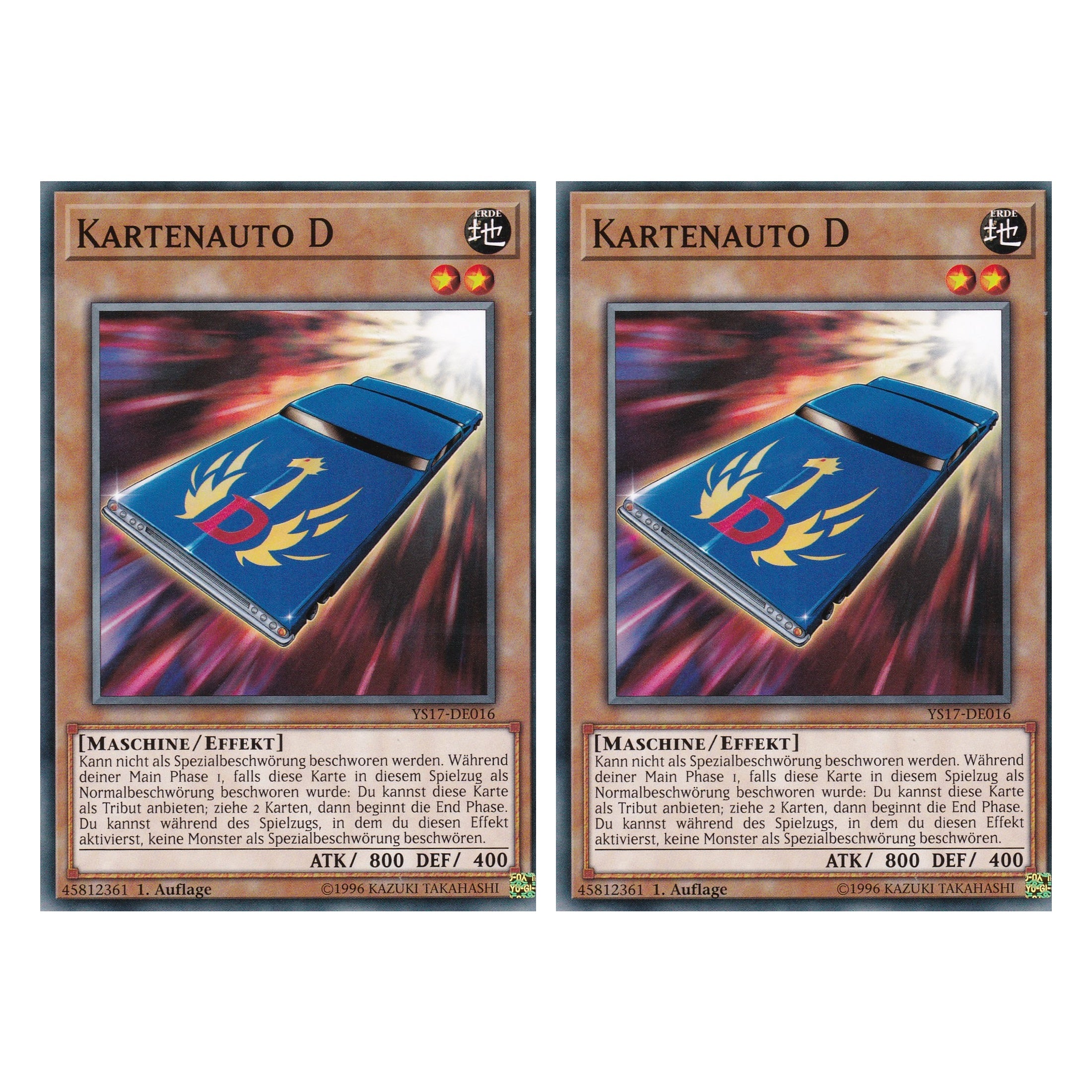 Kartenauto D - YS17-DE016 - Common - Deutsch - 1. Auflage - Starter Deck: Link Strike - Duo Set (2 Stück) - Yugioh