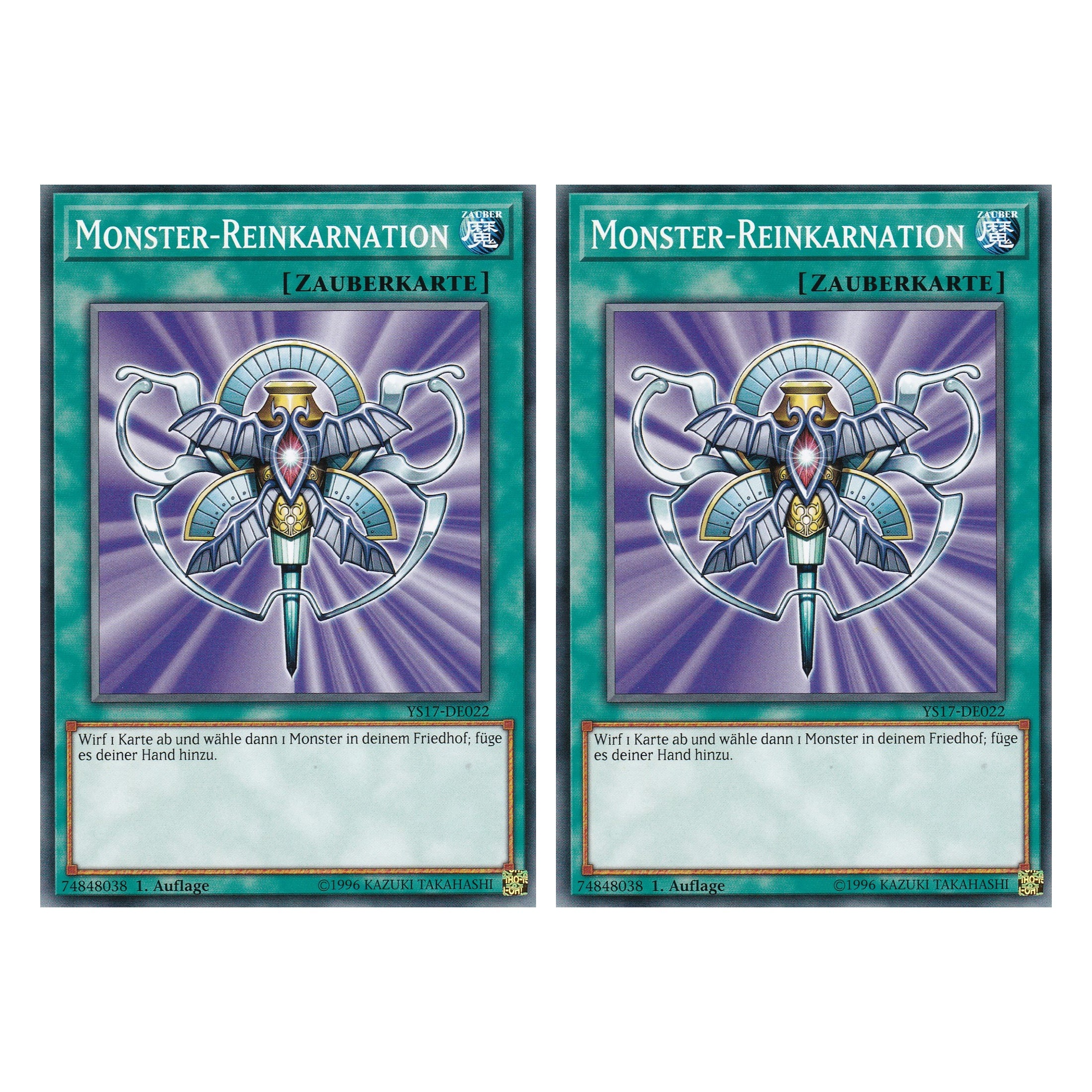 Monster-Reinkarnation - YS17-DE022 - Common - Deutsch - 1. Auflage - Starter Deck: Link Strike - Duo Set (2 Stück) - Yugioh