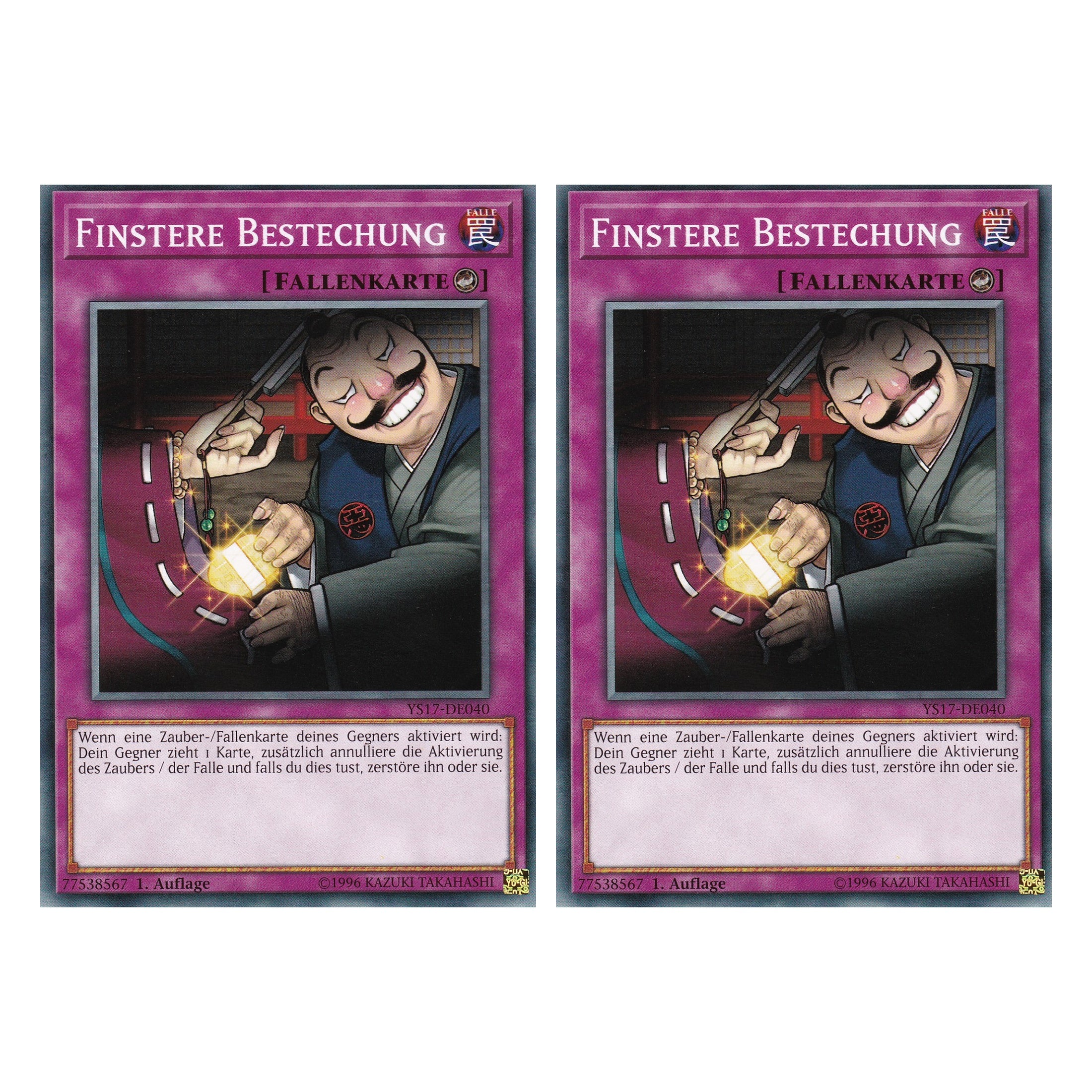 Finstere Bestechung - YS17-DE040 - Common - Deutsch - 1. Auflage - Starter Deck: Link Strike - Duo Set (2 Stück) - Yugioh