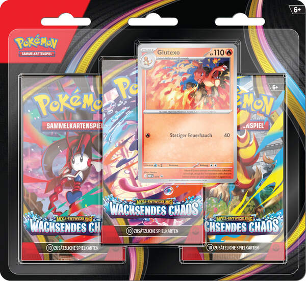 Pokémon Wachsendes Chaos – 3er Blister | Deutsch | Promo Karte & Booster | Release: 22.05.2026