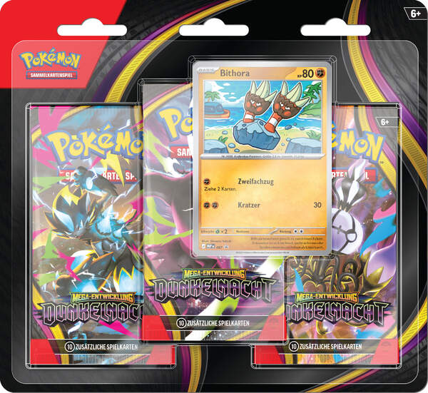 Pokémon Dunkelnacht – 3er Blister | Deutsch | Promo Karte & Booster | Release: 17.07.2026