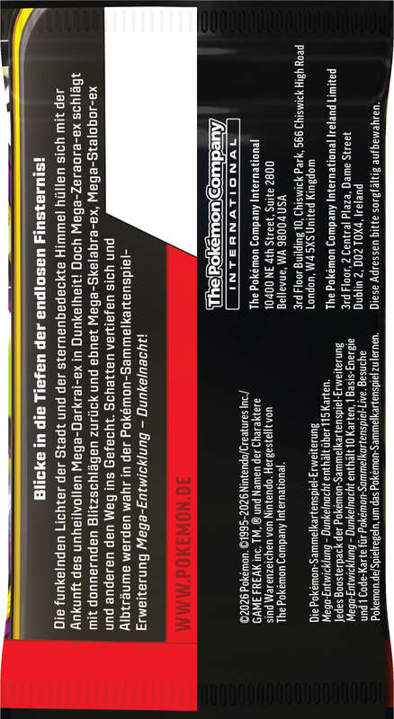 Pokémon Dunkelnacht – Booster Display (36 Booster) | Deutsch | Neu & OVP | Release: 17.07.2026
