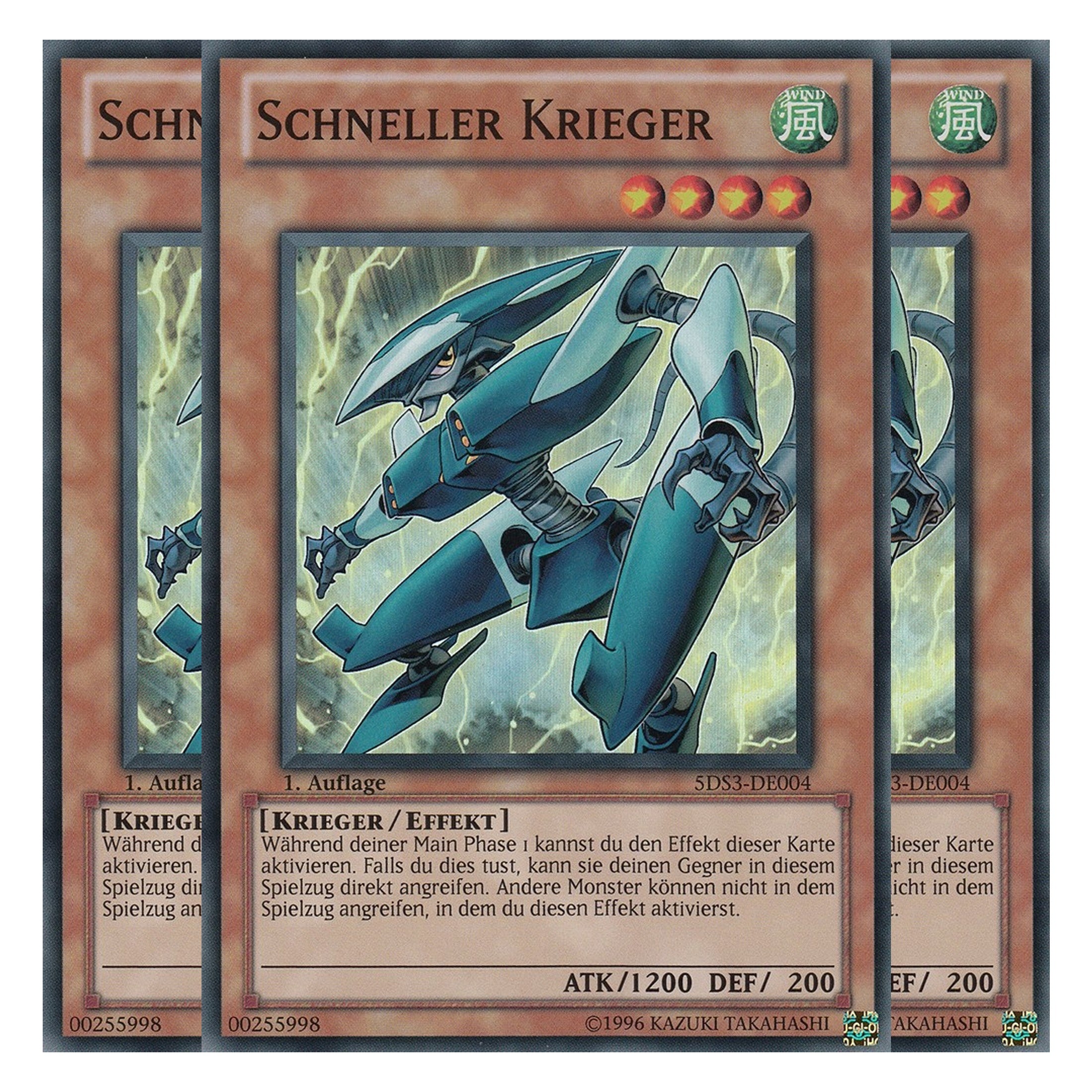 Schneller Krieger - 5DS3-DE004 - Super Rare - Deutsch - 1. Auflage - Starter Deck: Duelist Toolbox - Playset (3 Kopien)