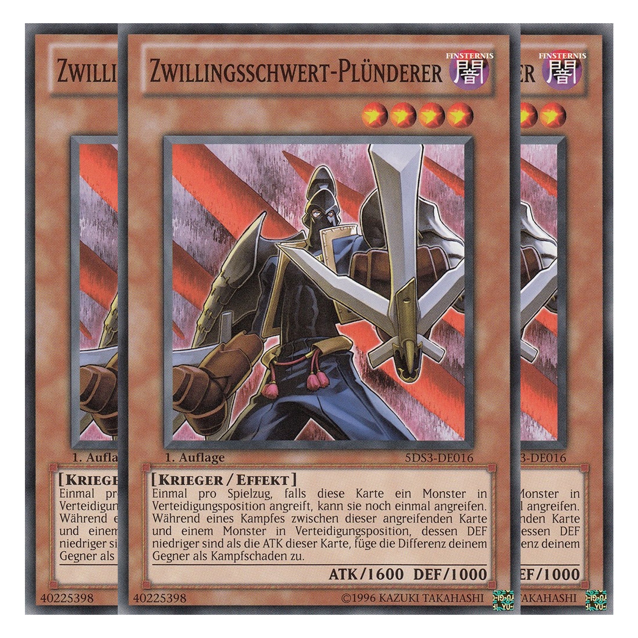 Zwillingsschwert-Plünderer - 5DS3-DE016 - Common - Deutsch - 1. Auflage - Starter Deck: Duelist Toolbox - Playset (3 Kopien)