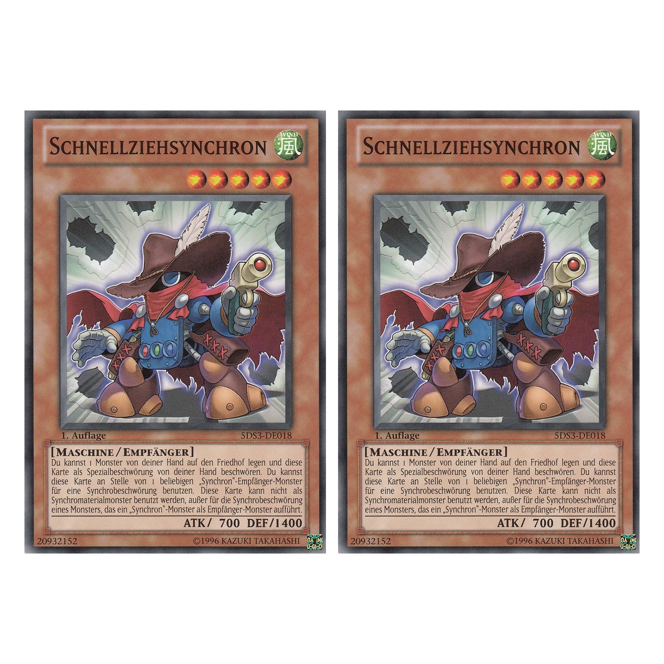 Schnellziehsynchron - 5DS3-DE018 - Common - Deutsch - 1. Auflage - Starter Deck: Duelist Toolbox - Duo Set (2 Stück) - Yugioh