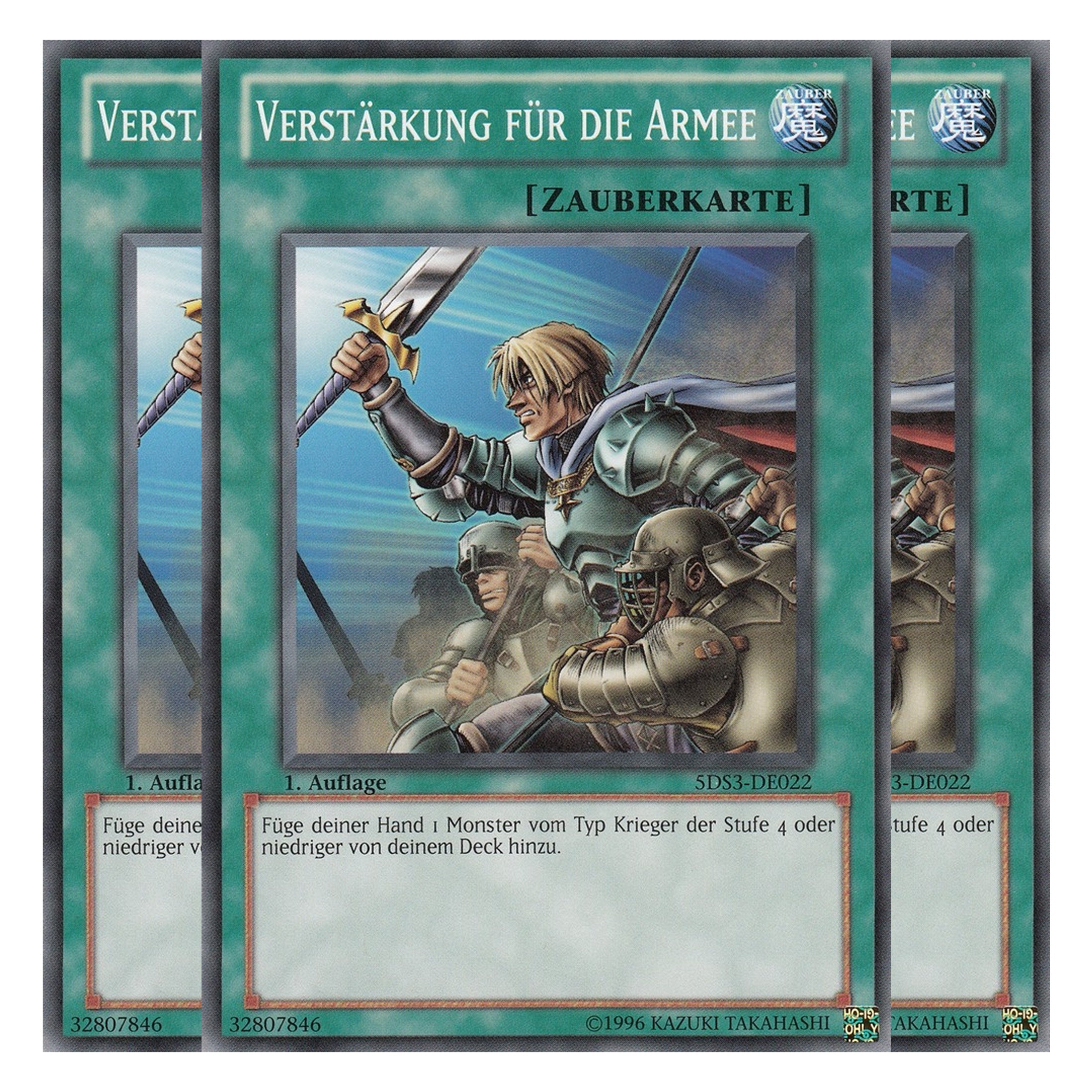 Verstärkung für die Armee - 5DS3-DE022 - Common - Deutsch - 1. Auflage - Starter Deck: Duelist Toolbox - Playset (3 Kopien)