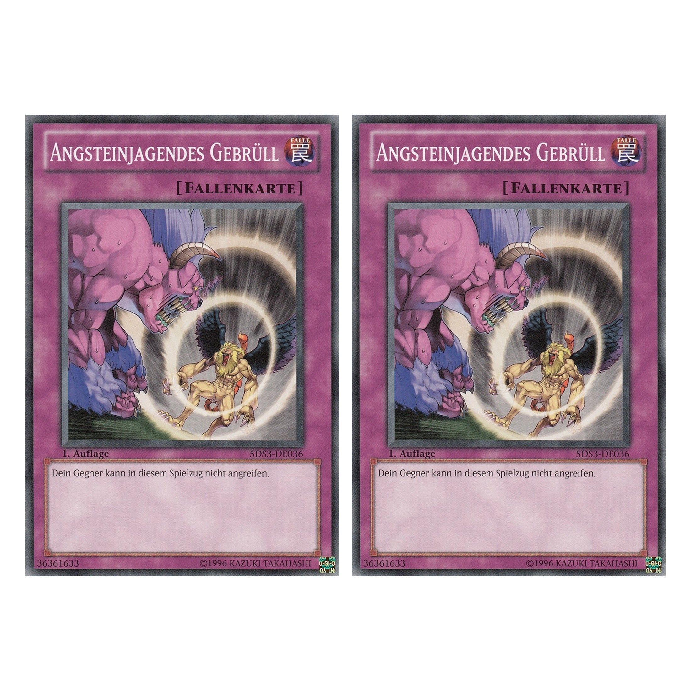 Angsteinjagendes Gebrüll - 5DS3-DE036 - Common - Deutsch - 1. Auflage - Starter Deck: Duelist Toolbox - Duo Set (2 Stück) - Yugioh