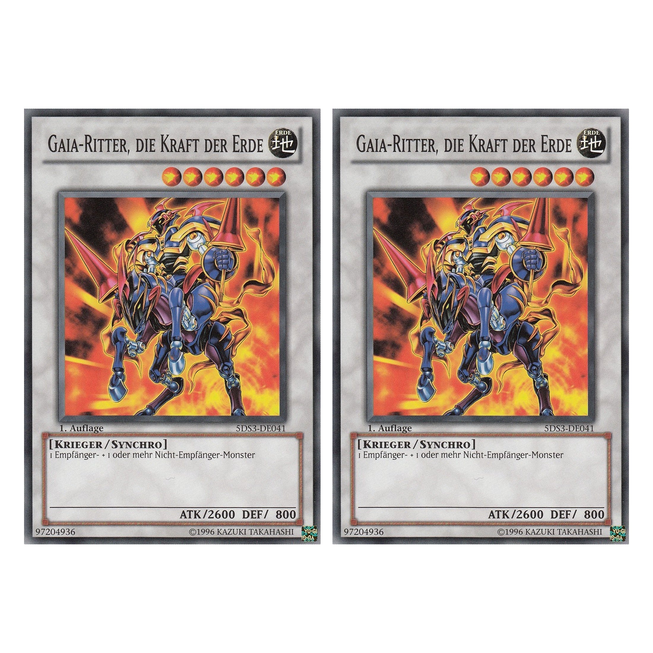 Gaia-Ritter, die Kraft der Erde - 5DS3-DE041 - Common - Deutsch - 1. Auflage - Starter Deck: Duelist Toolbox - Duo Set (2 Stück) - Yugioh