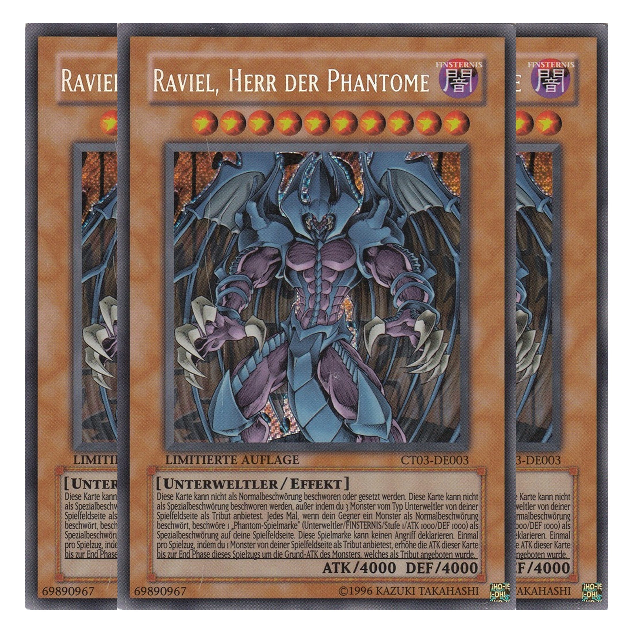 Raviel, Herr der Phantome - CT03-DE003 - Secret Rare - Deutsch - Limitierte Auflage - Collector's Tins 2006 - Playset (3 Kopien)