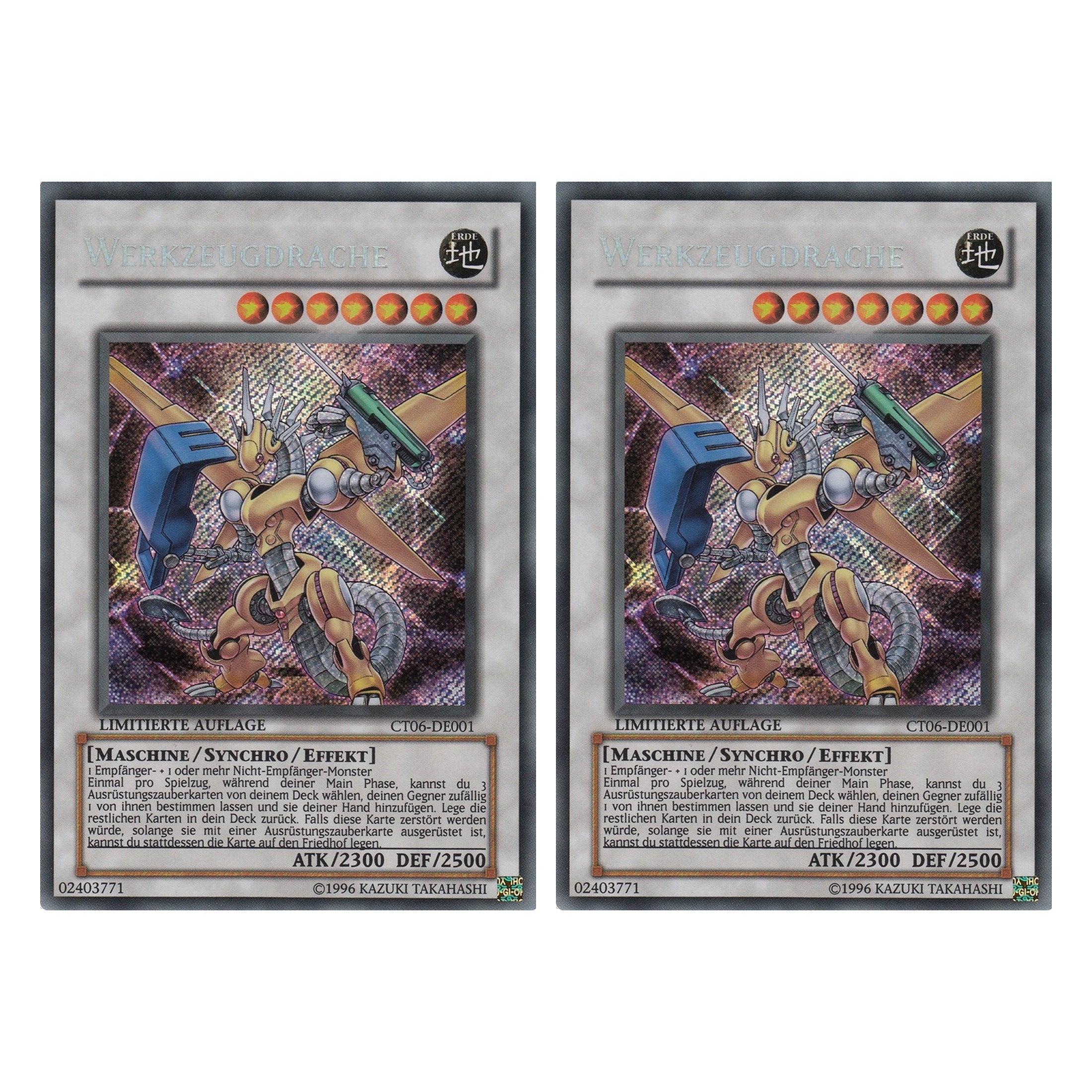 Werkzeugdrache - CT06-DE001 - Secret Rare - Deutsch - Limitierte Auflage - Collector's Tins 2009 - Duo Set (2 Stück) - Yugioh