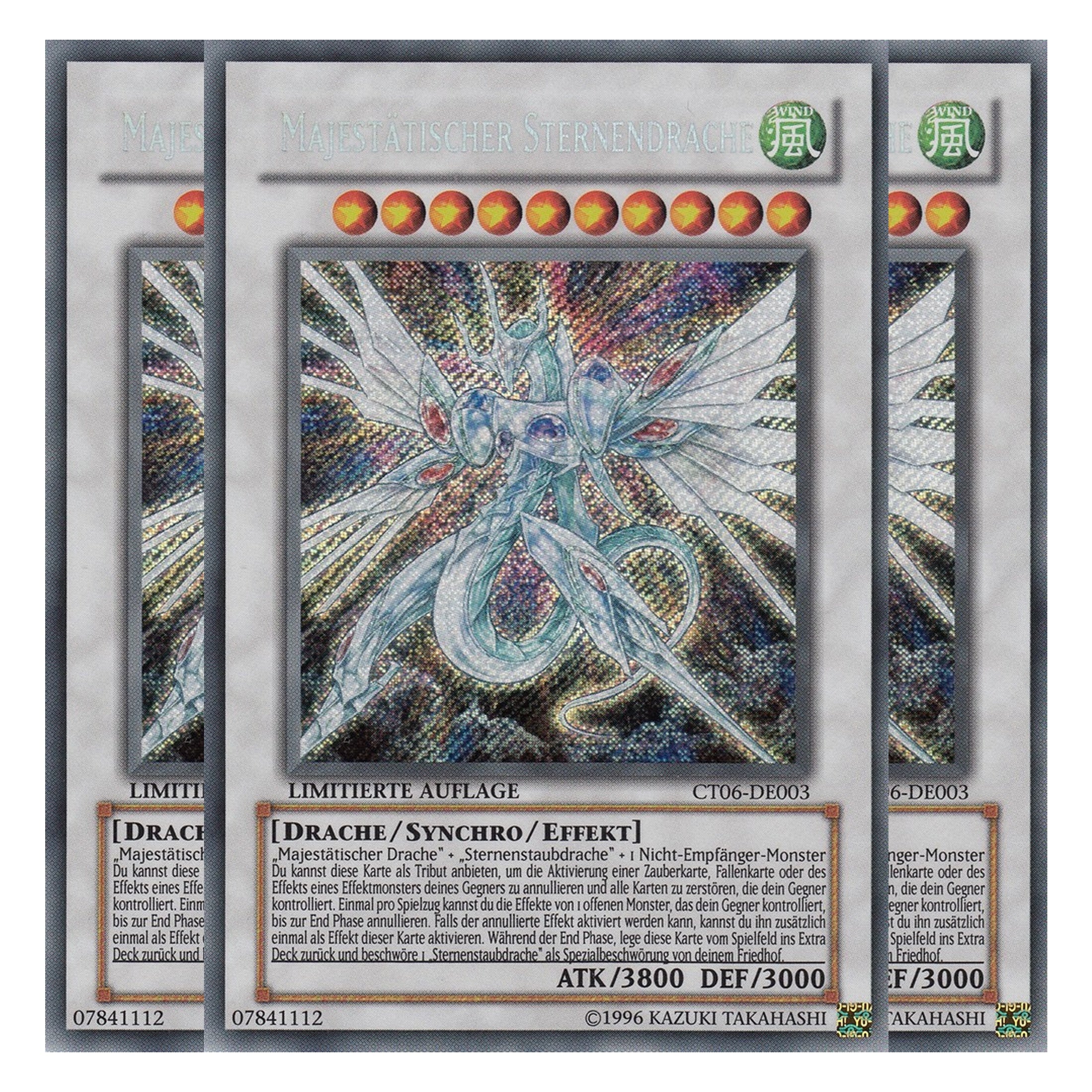 Majestätischer Sternendrache - CT06-DE003 - Secret Rare - Deutsch - Limitierte Auflage - Collector's Tins 2009 - Playset (3 Kopien)