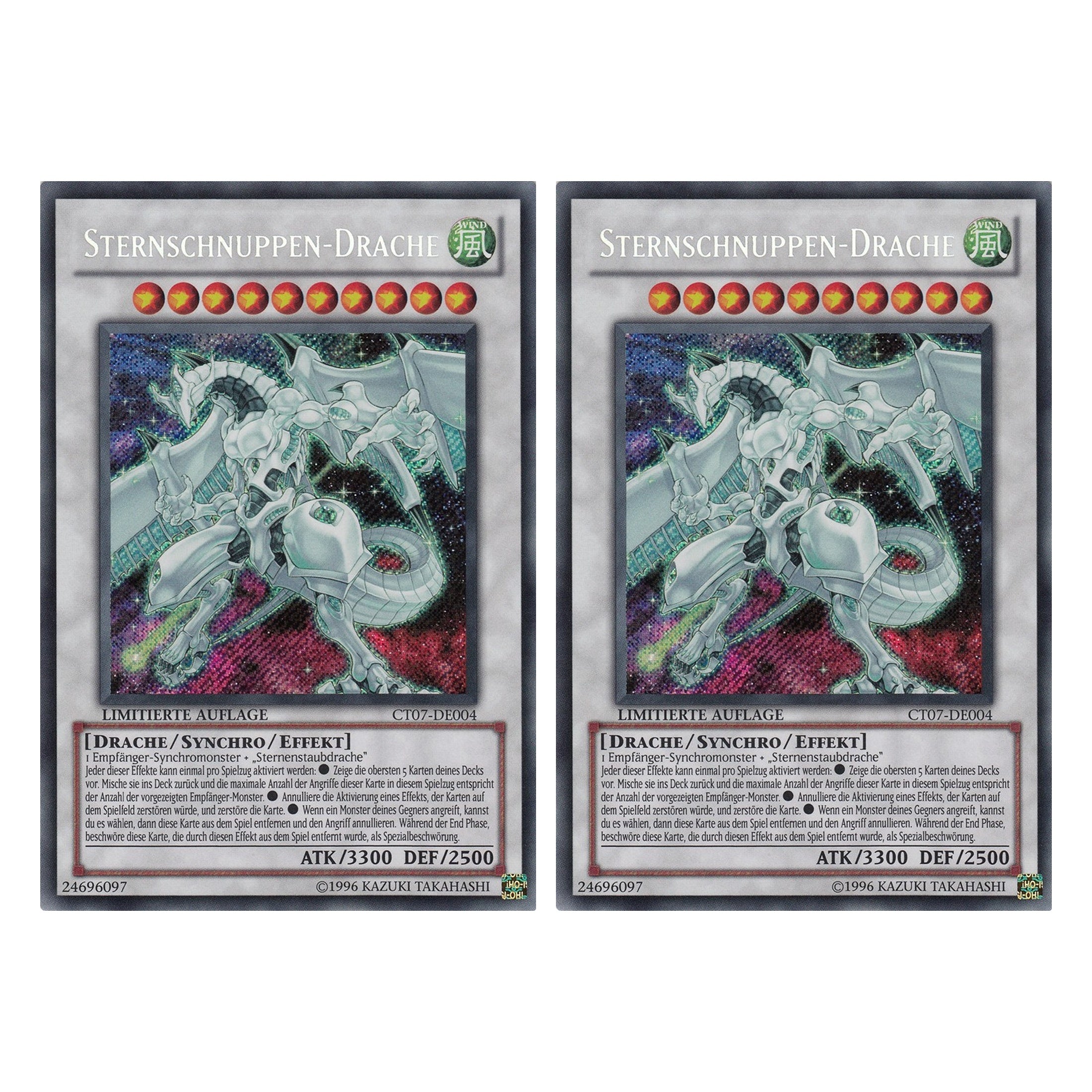 Sternschnuppen-Drache - CT07-DE004 - Secret Rare - Deutsch - Limitierte Auflage - Collector's Tins 2010 - Duo Set (2 Stück) - Yugioh