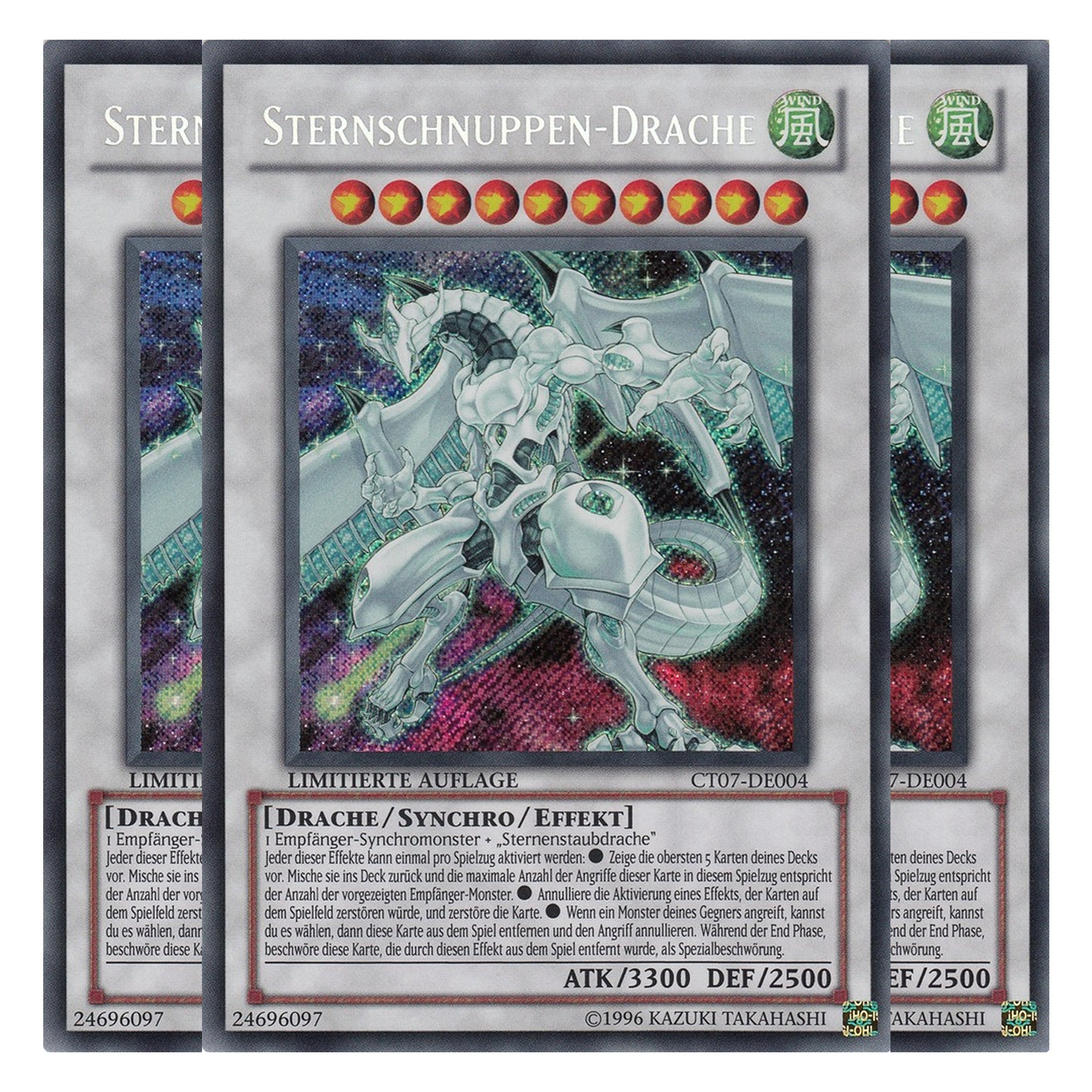 Sternschnuppen-Drache - CT07-DE004 - Secret Rare - Deutsch - Limitierte Auflage - Collector's Tins 2010 - Playset (3 Kopien)