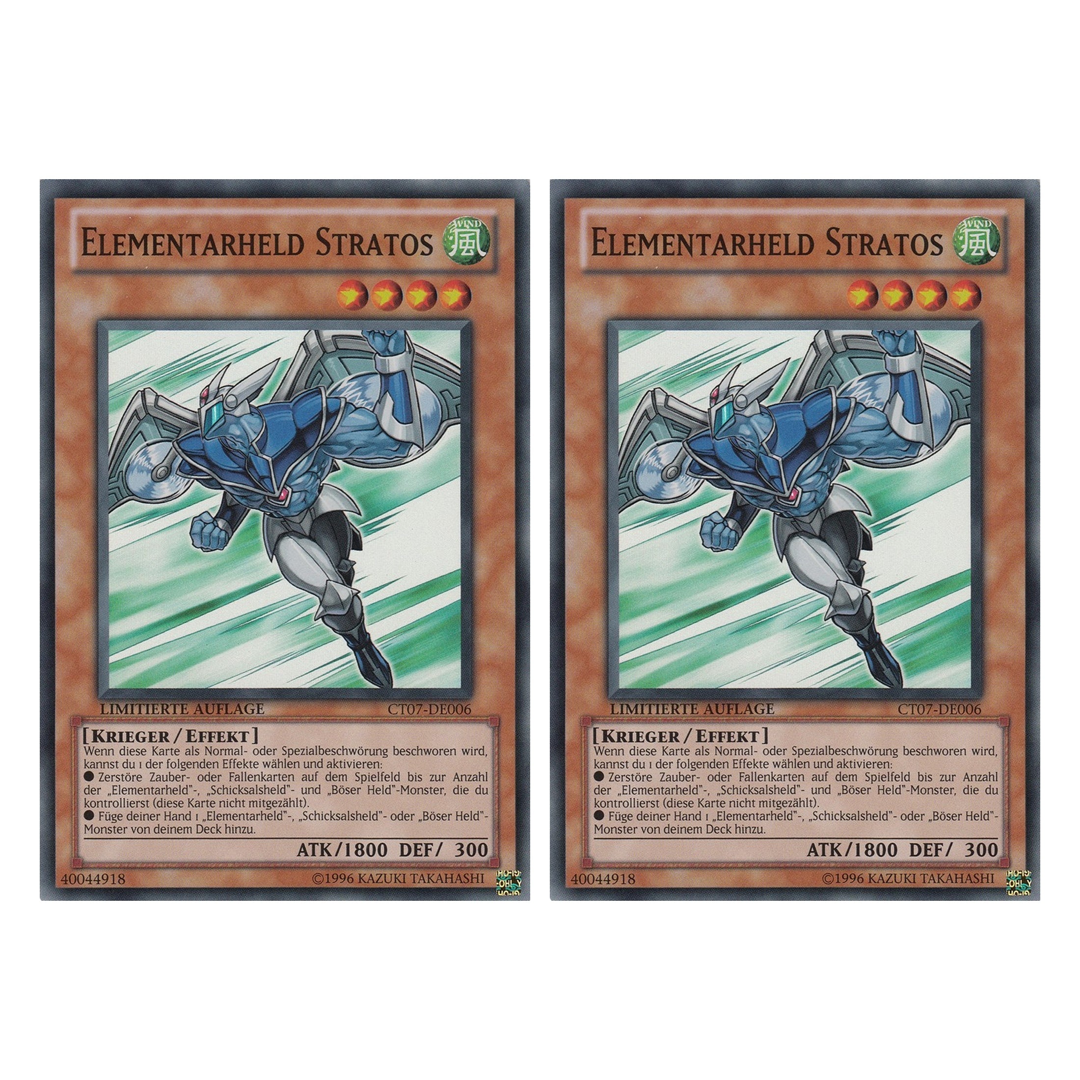 Elementarheld Stratos - CT07-DE006 - Super Rare - Deutsch - Limitierte Auflage - Collector's Tins 2010 - Duo Set (2 Stück) - Yugioh
