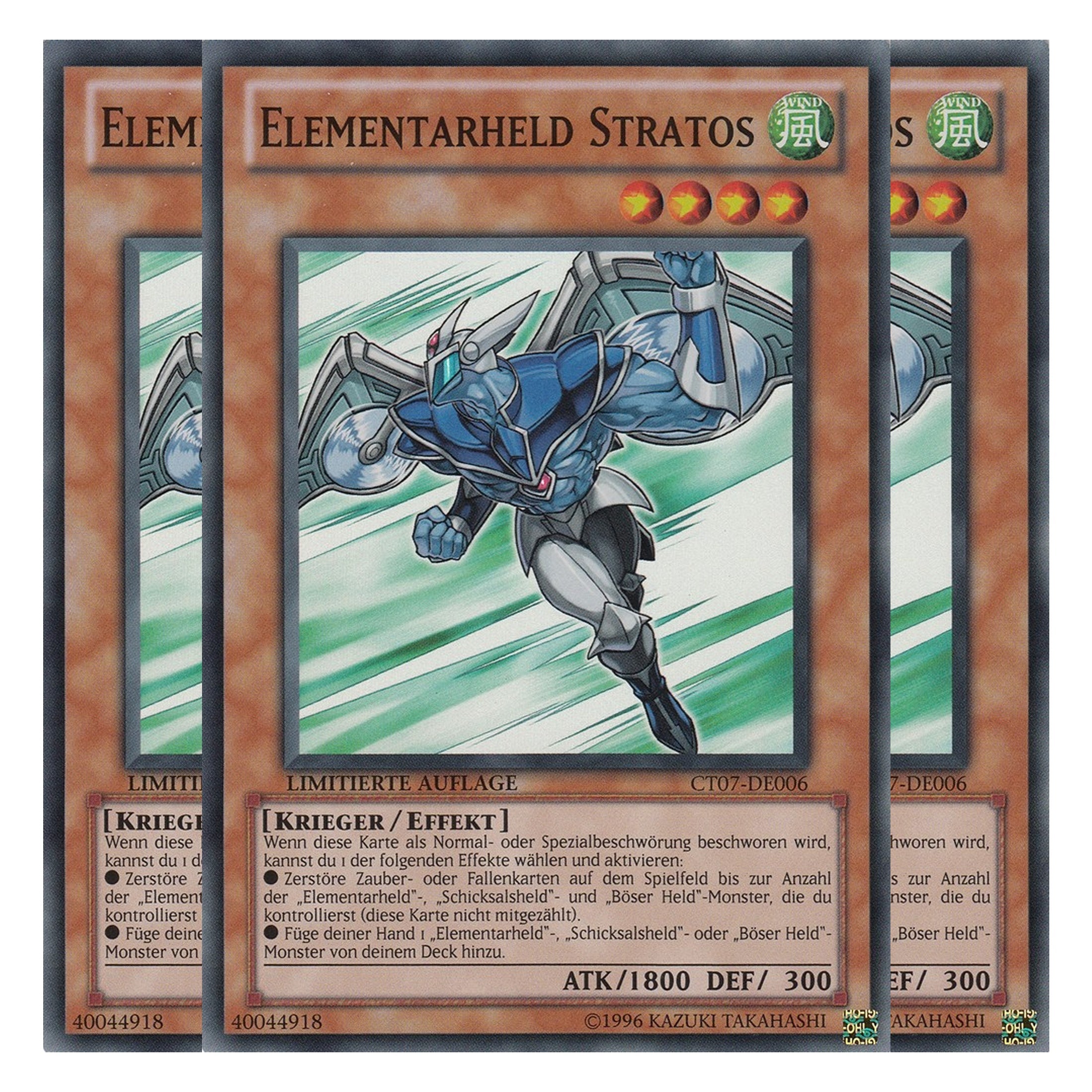 Elementarheld Stratos - CT07-DE006 - Super Rare - Deutsch - Limitierte Auflage - Collector's Tins 2010 - Playset (3 Kopien)