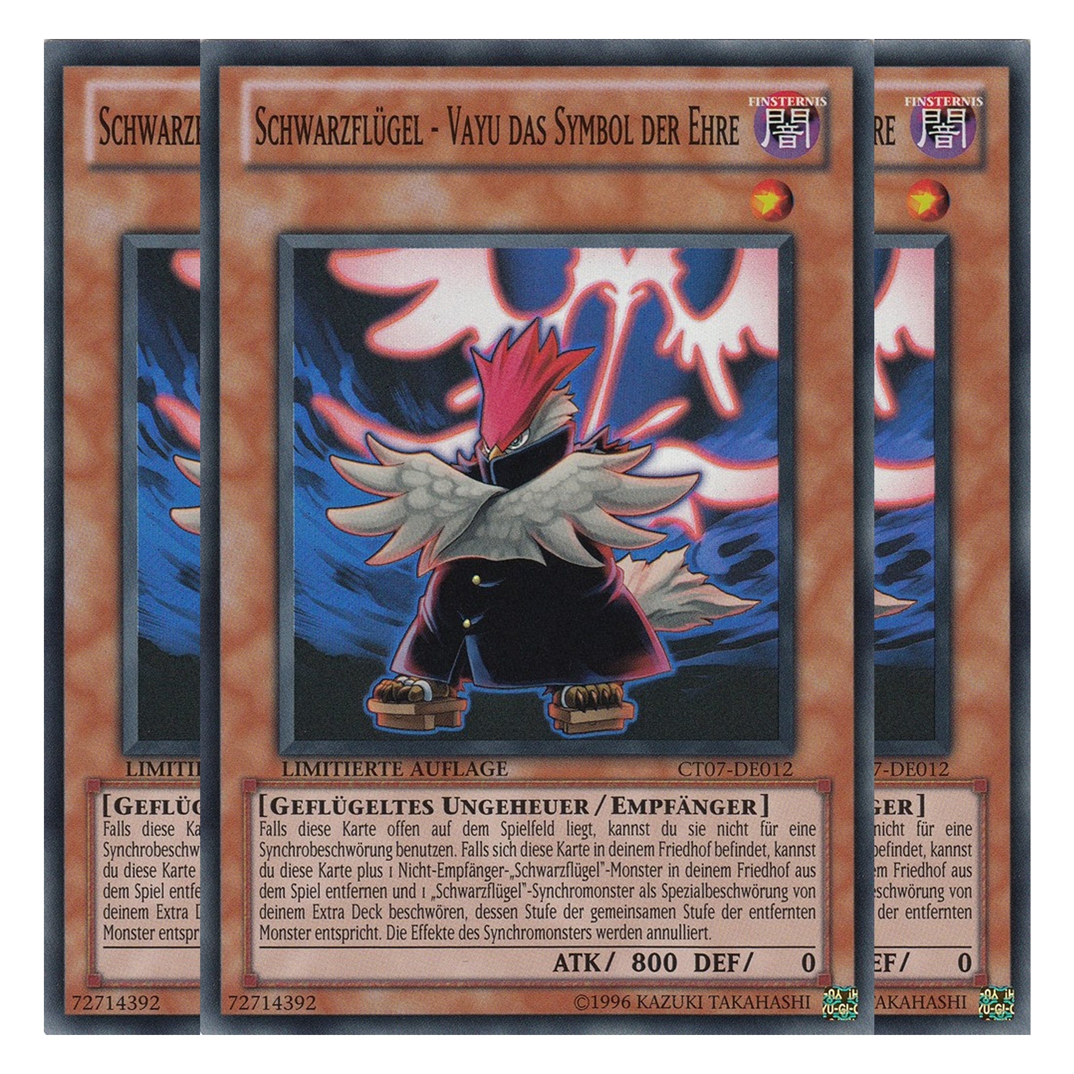 Schwarzflügel - Vayu das Symbol der Ehre - CT07-DE012 - Super Rare - Deutsch - Limitierte Auflage - Collector's Tins 2010 - Playset (3 Kopien)