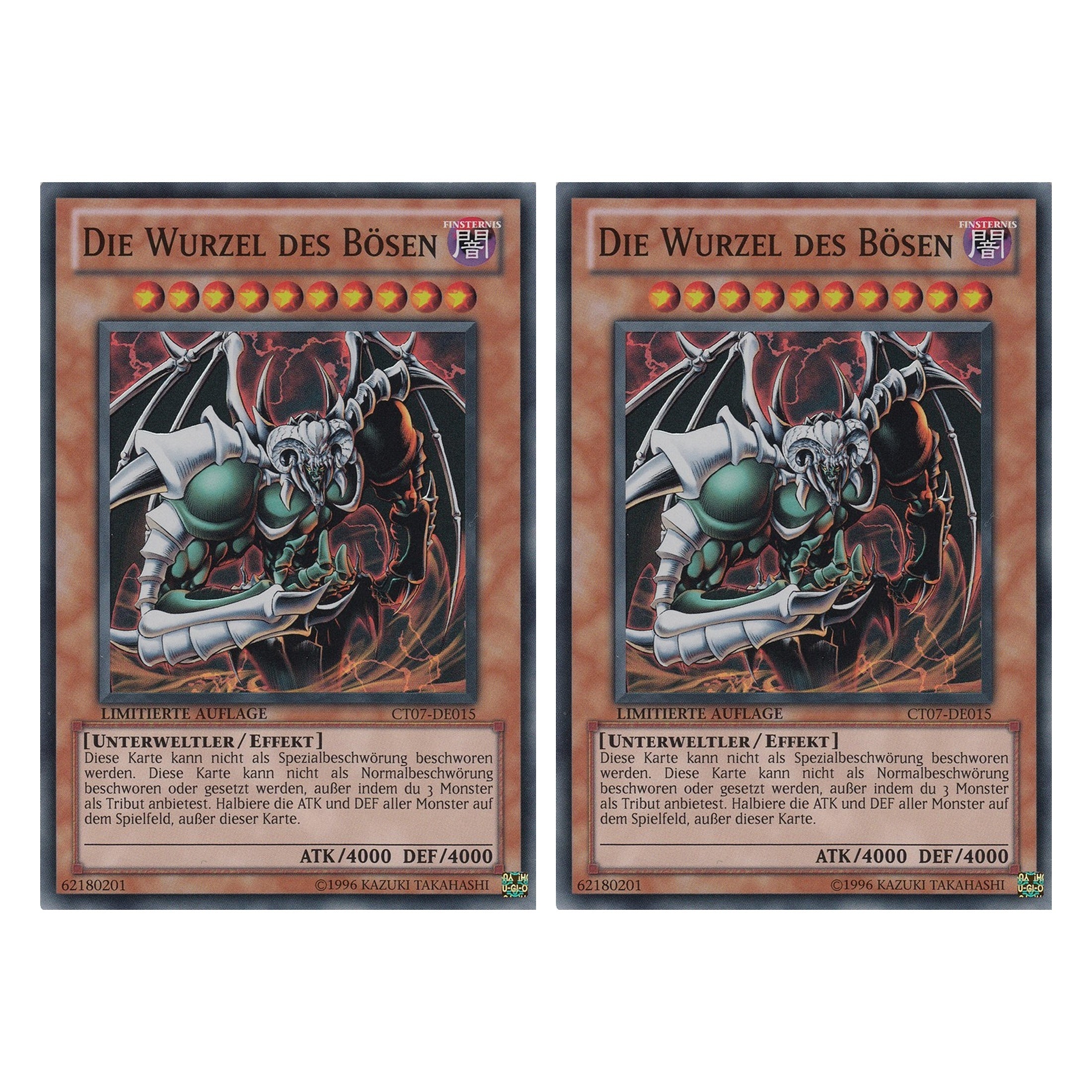 Die Wurzel des Bösen - CT07-DE015 - Super Rare - Deutsch - Limitierte Auflage - Collector's Tins 2010 - Duo Set (2 Stück) - Yugioh