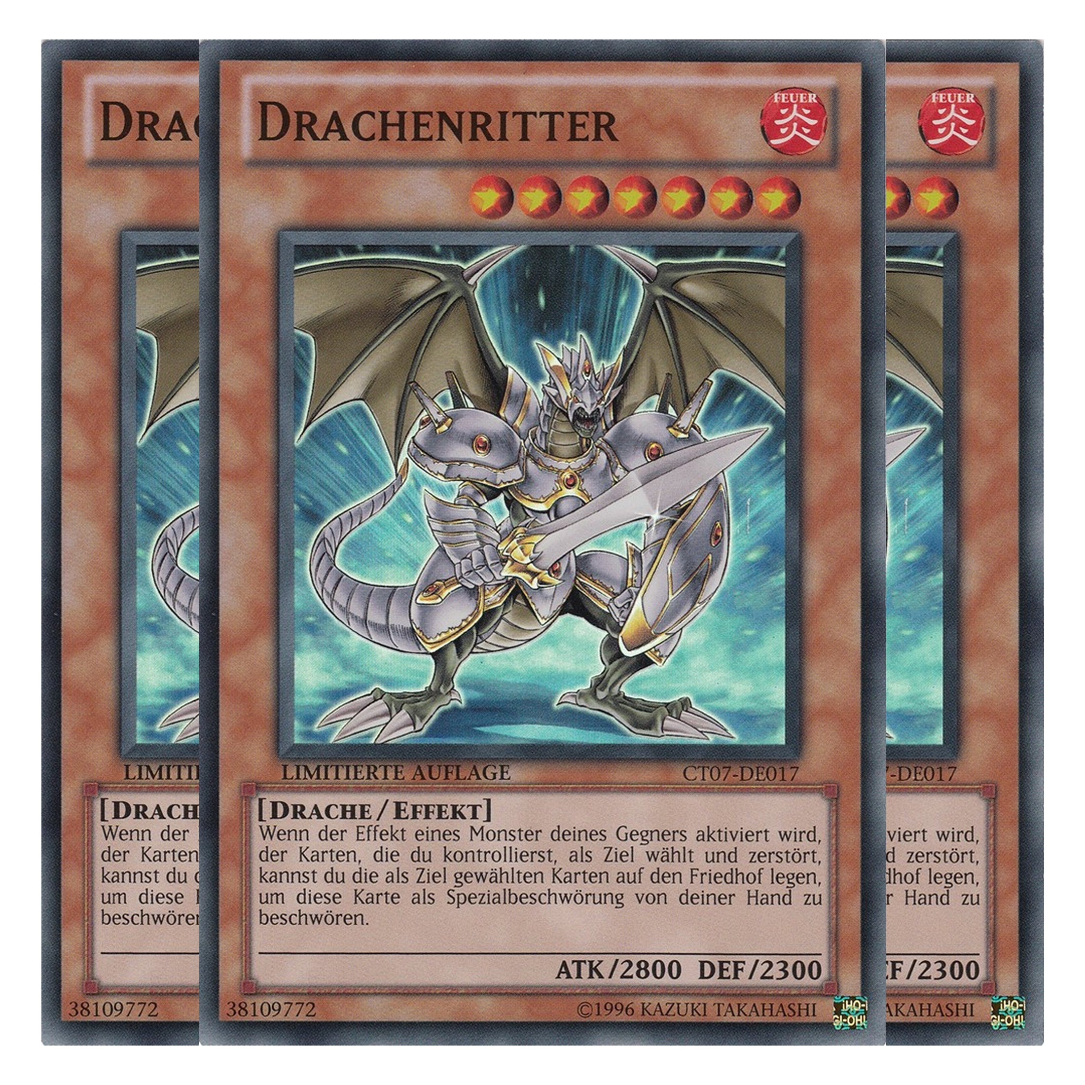 Drachenritter - CT07-DE017 - Super Rare - Deutsch - Limitierte Auflage - Collector's Tins 2010 - Playset (3 Kopien)