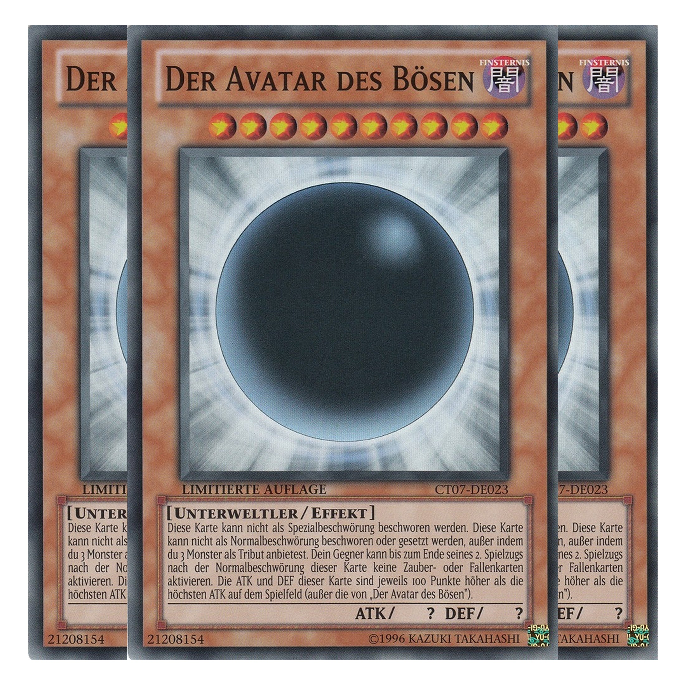 Der Avatar des Bösen - CT07-DE023 - Super Rare - Deutsch - Limitierte Auflage - Collector's Tins 2010 - Playset (3 Kopien)