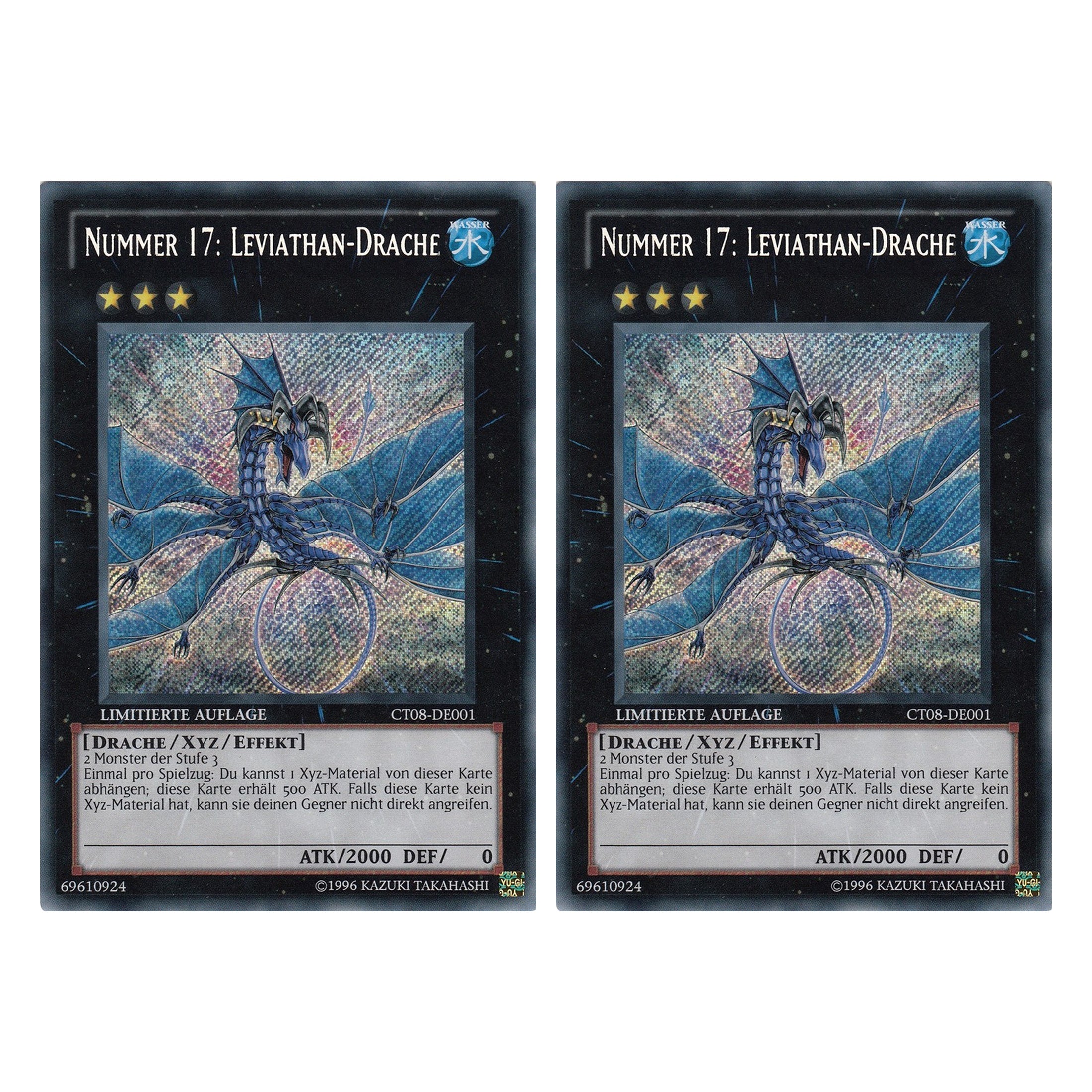 Nummer 17: Leviathan-Drache - CT08-DE001 - Secret Rare - Deutsch - Limitierte Auflage - Collector's Tins 2011 - Duo Set (2 Stück) - Yugioh