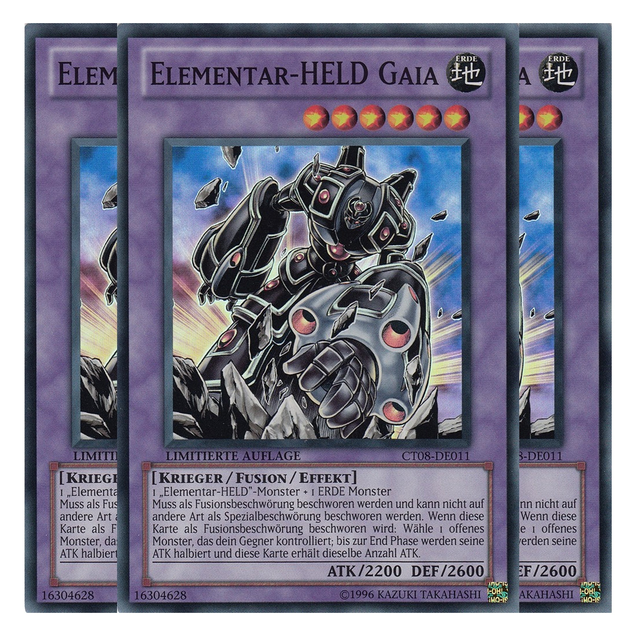 Elementar-Held Gaia - CT08-DE011 - Super Rare - Deutsch - Limitierte Auflage - Collector's Tins 2011 - Playset (3 Kopien)