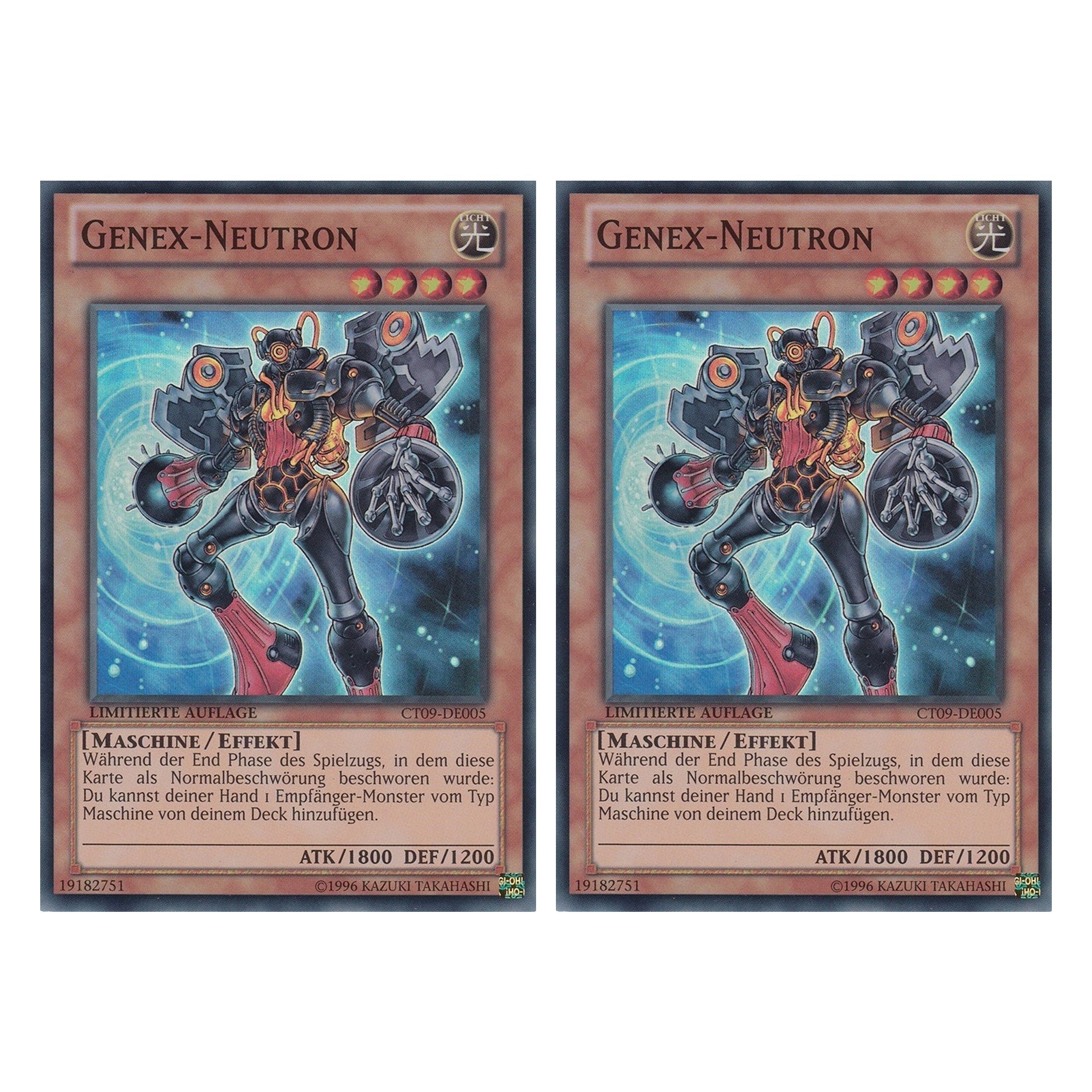 Genex-Neutron - CT09-DE005 - Super Rare - Deutsch - Limitierte Auflage - Collector's Tins 2012 - Duo Set (2 Stück) - Yugioh