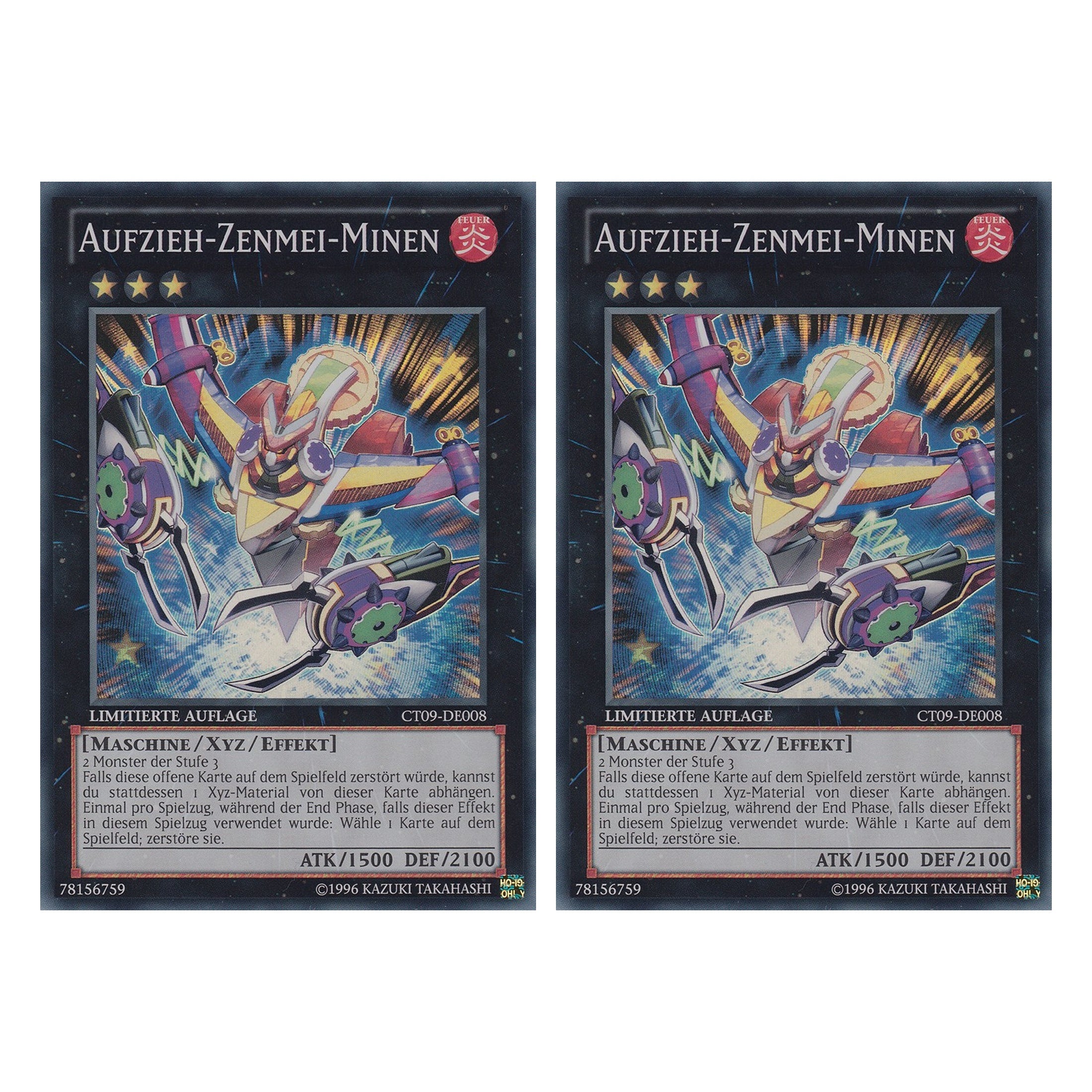Aufzieh-Zenmei-Minen - CT09-DE008 - Super Rare - Deutsch - Limitierte Auflage - Collector's Tins 2012 - Duo Set (2 Stück) - Yugioh