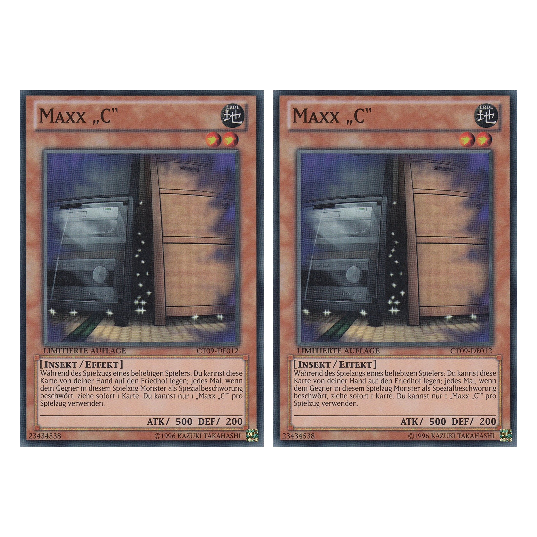 Maxx „C“ - CT09-DE012 - Super Rare - Deutsch - Limitierte Auflage - Collector's Tins 2012 - Duo Set (2 Stück) - Yugioh