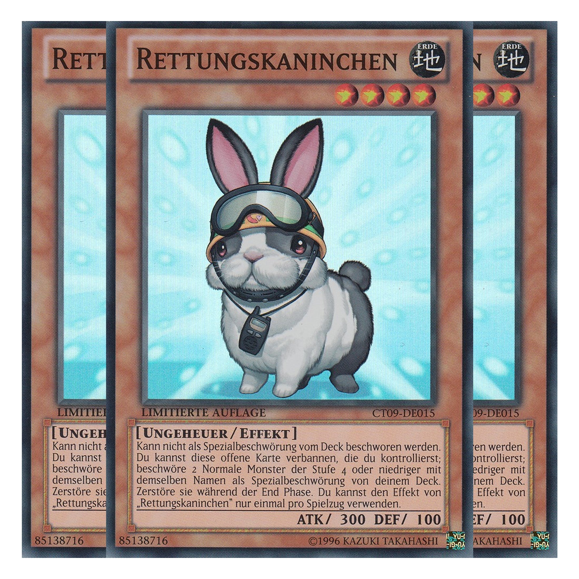 Rettungskaninchen - CT09-DE015 - Super Rare - Deutsch - Limitierte Auflage - Collector's Tins 2012 - Playset (3 Kopien)