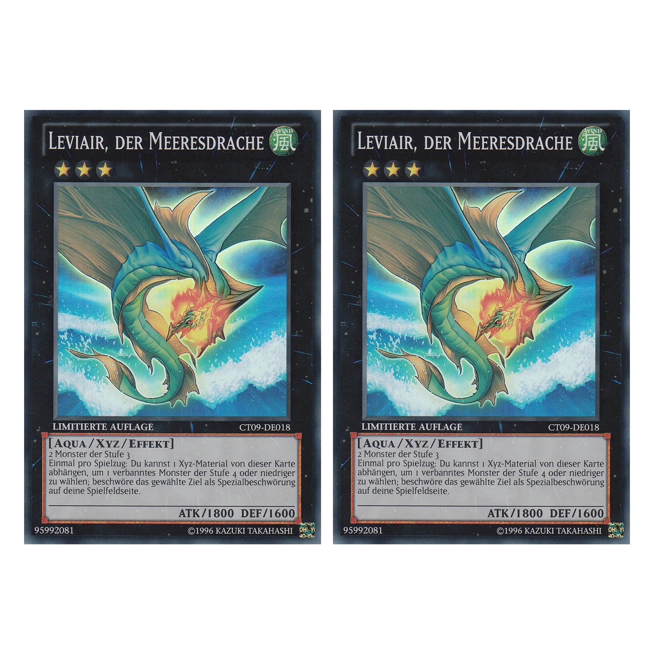 Leviair, der Meeresdrache - CT09-DE018 - Super Rare - Deutsch - Limitierte Auflage - Collector's Tins 2012 - Duo Set (2 Stück) - Yugioh